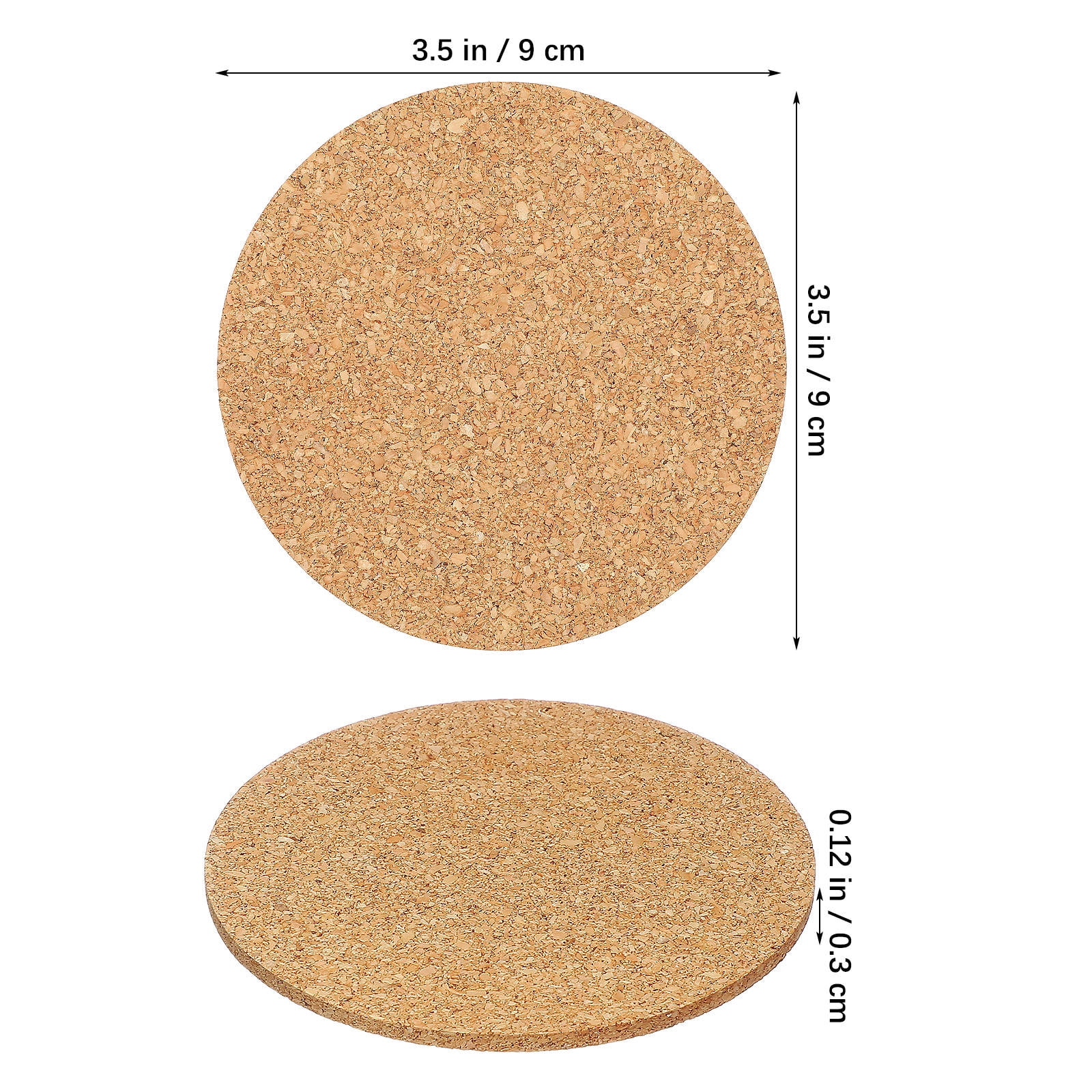 HOOWIFFY Cork Coasters Bulk Cork Coasters For Drinks 100Pcs - Image 2