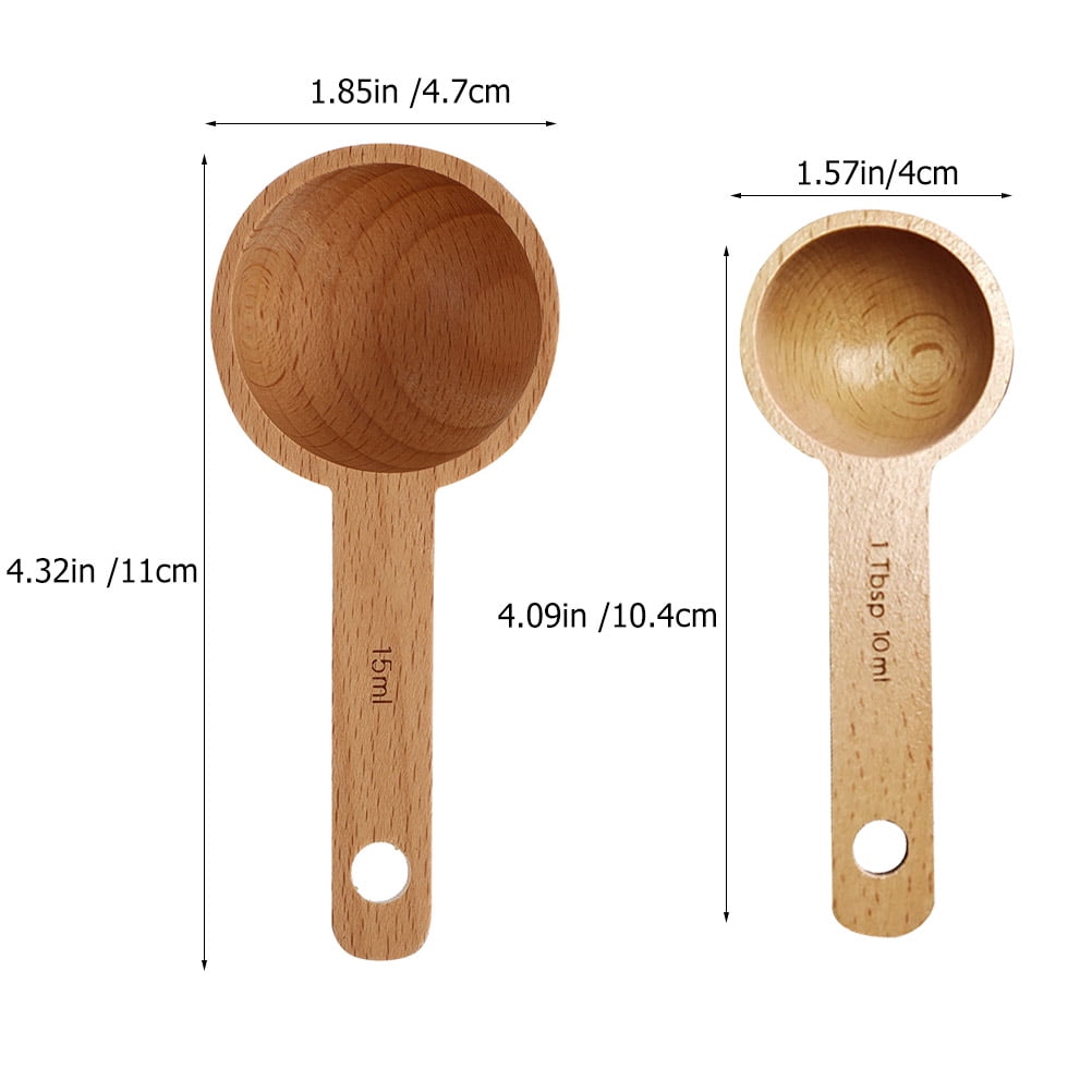 HOOWIFFY 2-Pack Coffee Ground Scoop Multi-Function Measuring Spoon for Kitchen and Coffee Brewing - Image 2