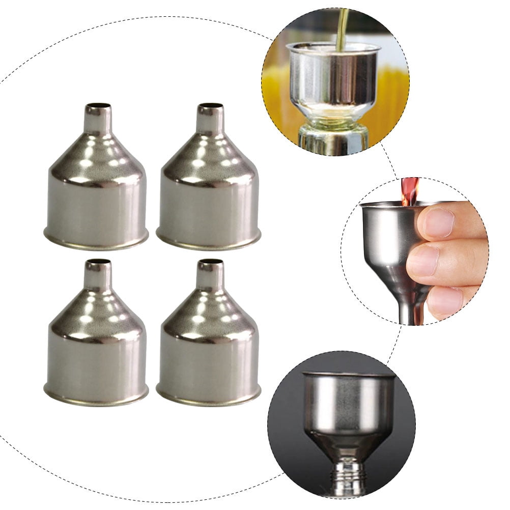 HOOWIFFY 4-Piece Kitchen Funnel Set, Food Grade Silicone, Easy Pouring and Storage for Cooking and Baking - Image 1