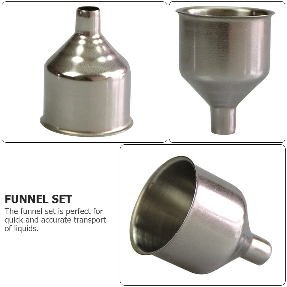 HOOWIFFY 4-Piece Kitchen Funnel Set, Food Grade Silicone, Easy Pouring and Storage for Cooking and Baking - Image 3