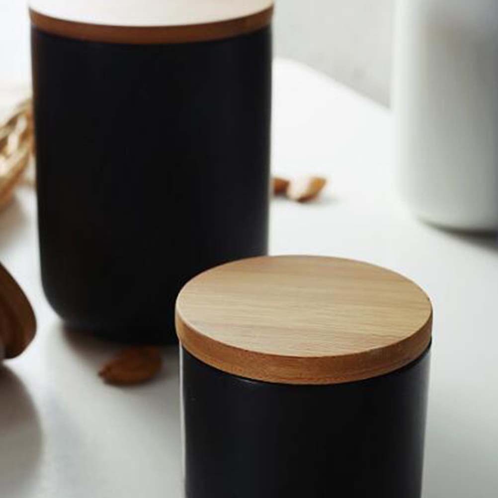 SKISUNO Ceramic Airtight Canister Set for Kitchen Storage, Spice Jars Container for Household Pantry Organization - Image 7