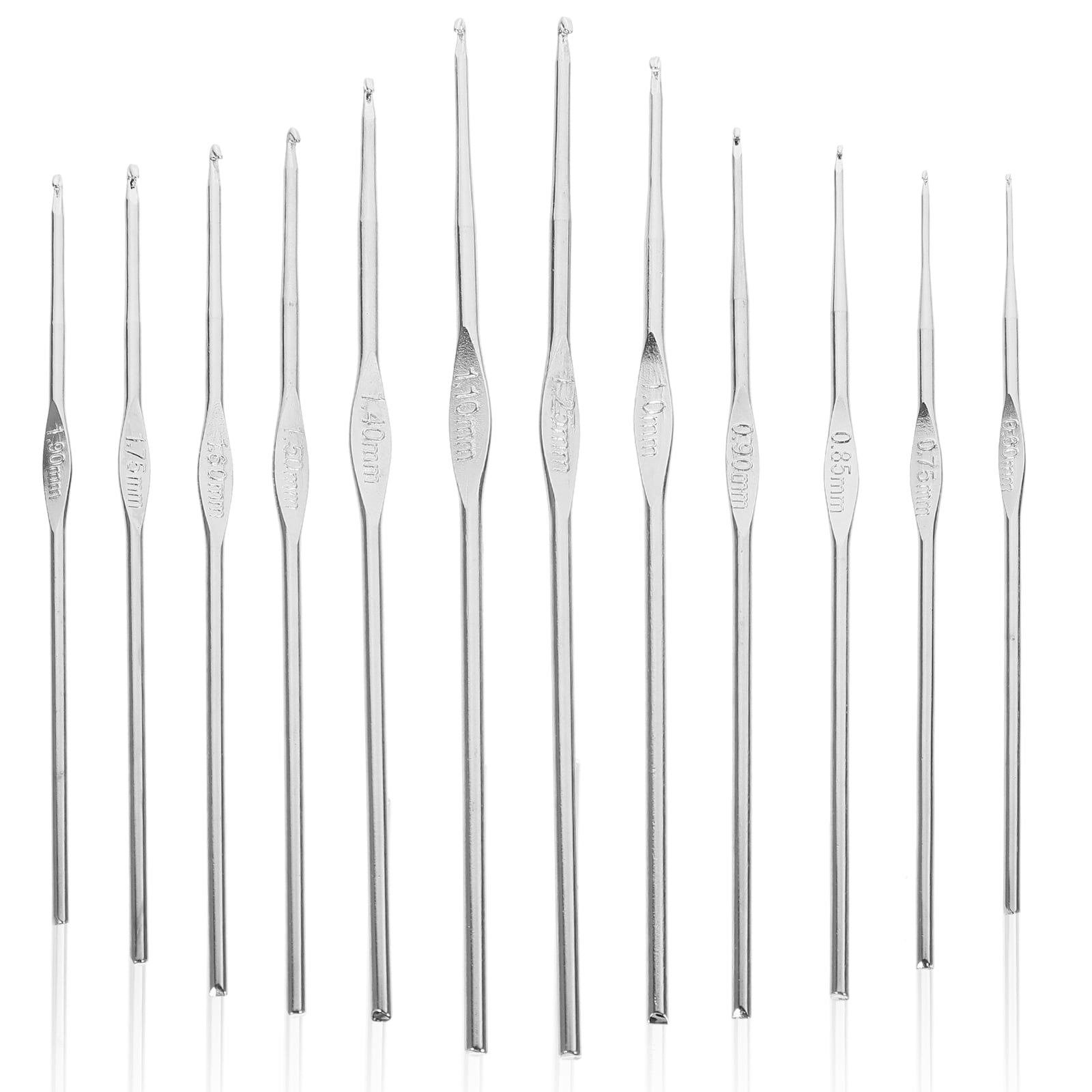 HOOWIFFY 3-Pack Lightweight Stainless Steel Crochet Hooks for Knitting, Sewing, and Hand Crafting Supplies - Image 1