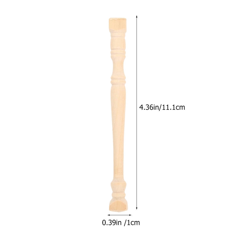 HOOWIFFY Set of 8 Realistic Khaki Wood Pillars for Dollhouse Decoration and Craft Projects - Image 2