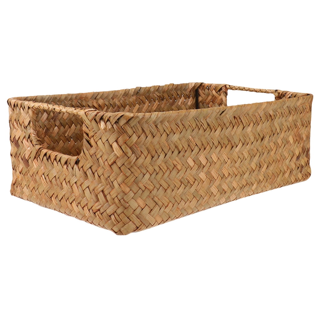 HOOWIFFY Handwoven Light Brown Straw Basket for Home Storage, Organization and Decorative Use - Image 5