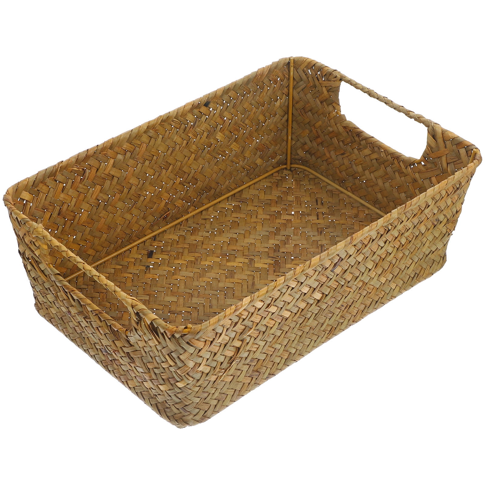 HOOWIFFY Handwoven Light Brown Straw Basket for Home Storage, Organization and Decorative Use - Image 7