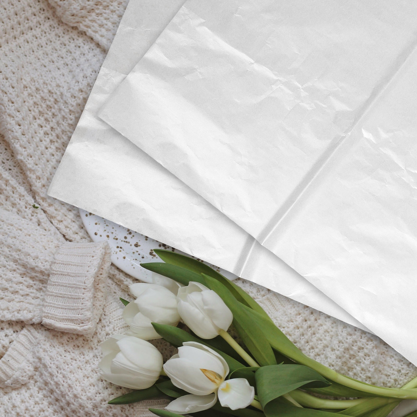 HOOWIFFY Creative White Wrapping Tissue Paper 20 Sheets Wrap for Presents and Crafts - Image 6