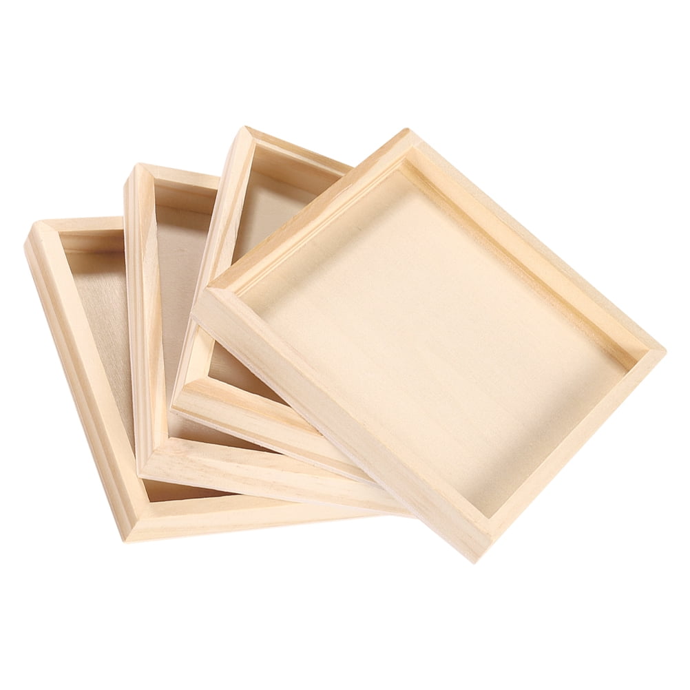 HOOWIFFY 4-Piece Khaki Wood Puzzle Organizer Set - Storage Boxes for Kids Building Blocks and Toy Storage - Image 6