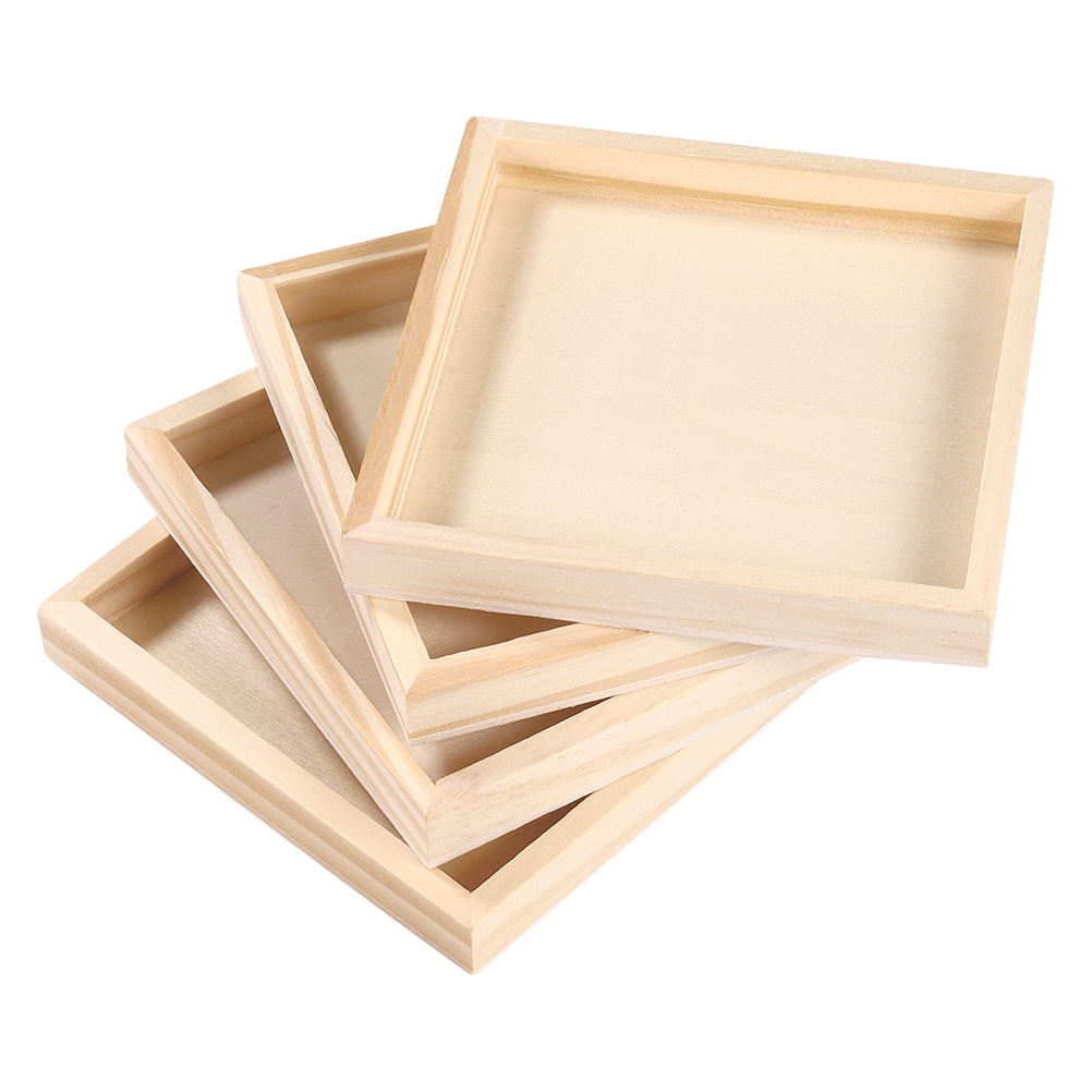 HOOWIFFY 4-Piece Khaki Wood Puzzle Organizer Set - Storage Boxes for Kids Building Blocks and Toy Storage - Image 8