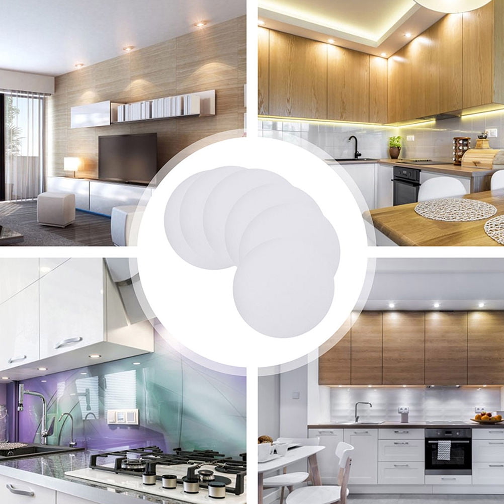 HOOWIFFY 6-Pack White Plastic Ceiling Light Covers Anti-Dazzle Simple Elegant Design for Home and Office - Image 6