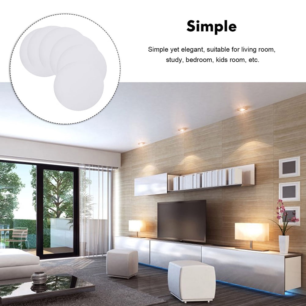 HOOWIFFY 6-Pack White Plastic Ceiling Light Covers Anti-Dazzle Simple Elegant Design for Home and Office - Image 8