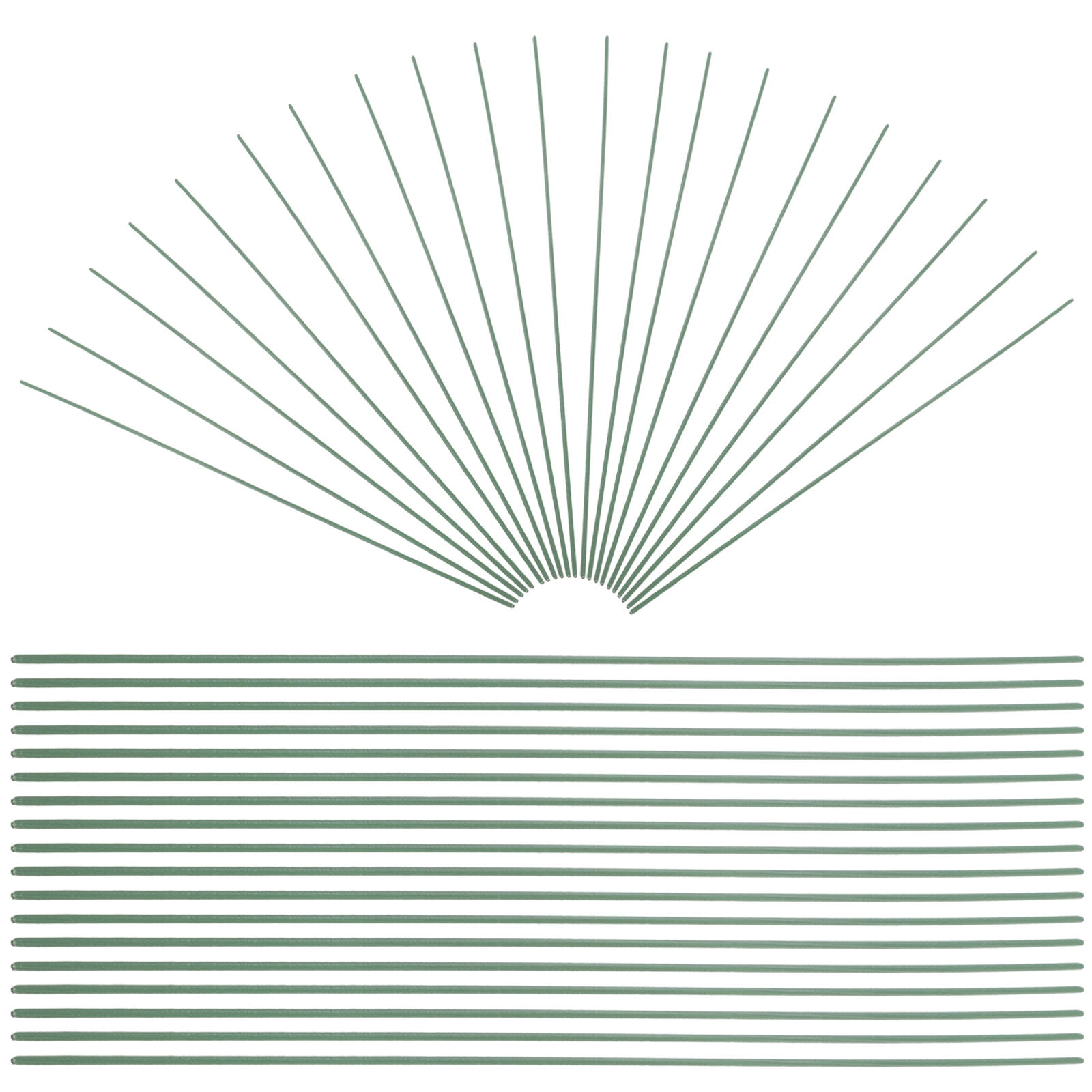 HOOWIFFY 100pcs Green Floral Wire Stems for Artificial Flowers Flexible and Bendable for Arrangements - Image 3