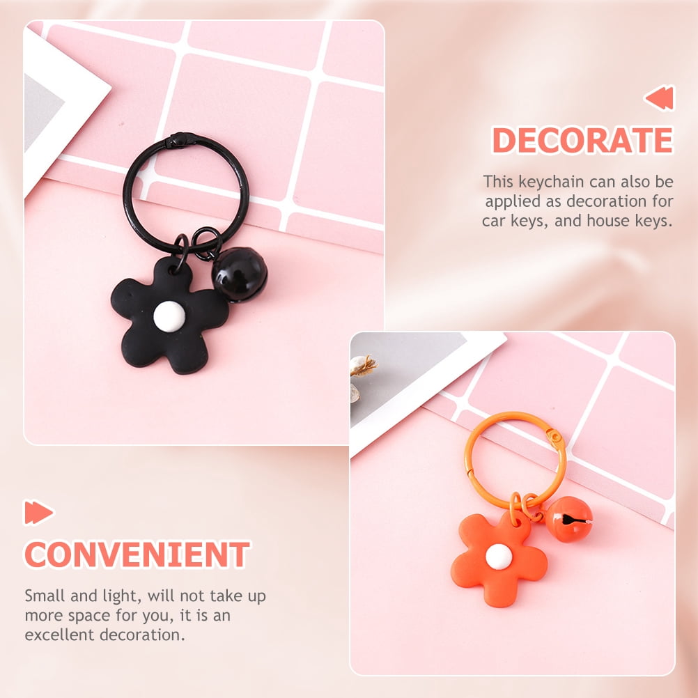 SKISUNO 10-Piece Handbag Charm Keychains with Flower and Bell Accessories for Women and Friends Set - Image 2