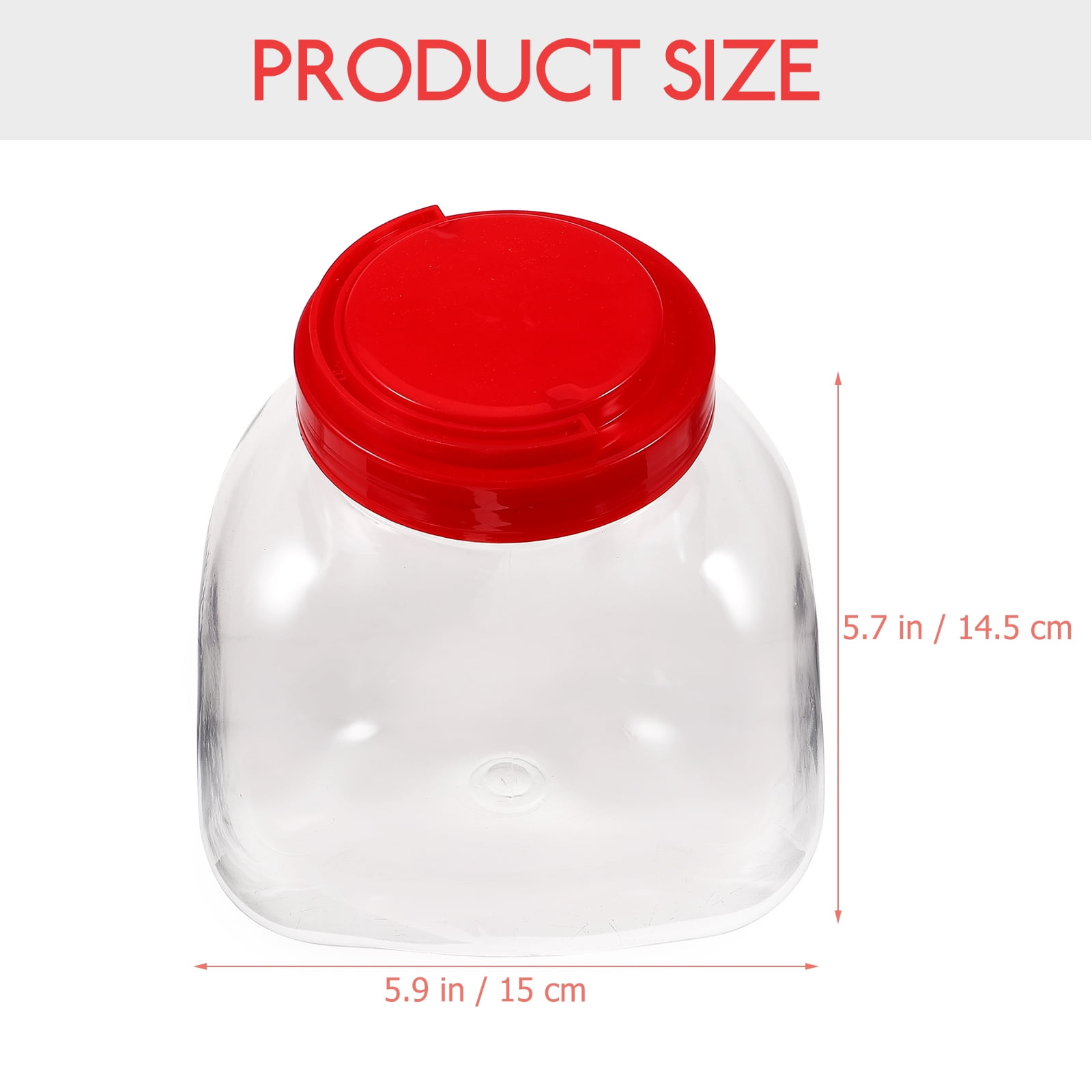 HOOWIFFY Wide Plastic Jars Airtight Kitchen Decor Home Decor 1Pack Modern Design Cookie Jar - Image 2