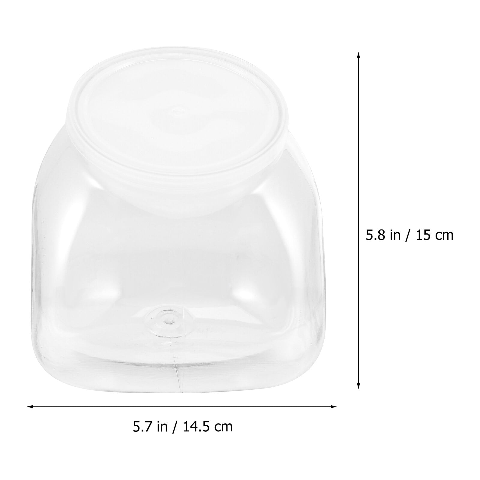 HOOWIFFY Wide Plastic Jars Airtight Kitchen Decor Home Decor 1Pack Modern Design Cookie Jar - Image 3