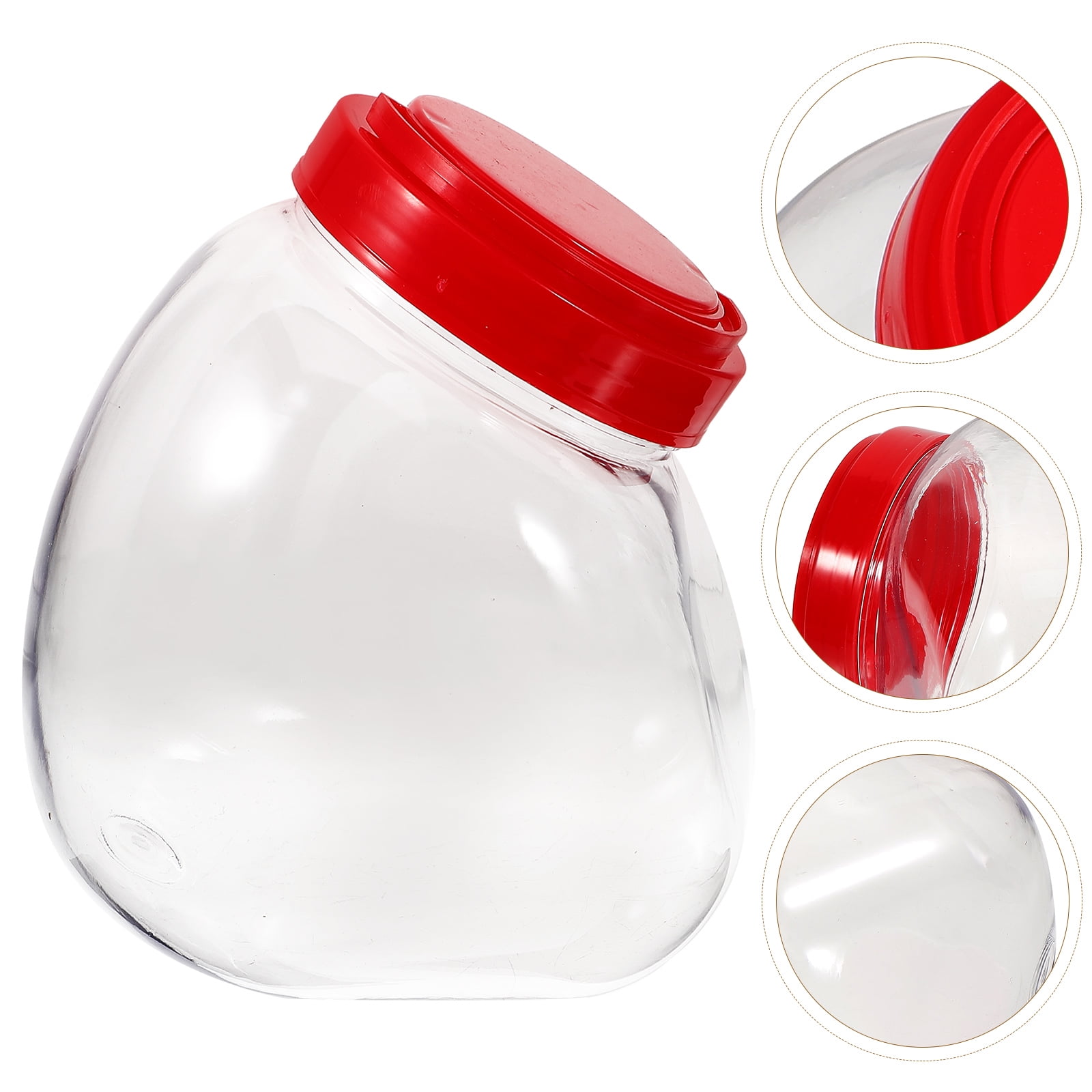 HOOWIFFY Wide Plastic Jars Airtight Kitchen Decor Home Decor 1Pack Modern Design Cookie Jar - Image 4
