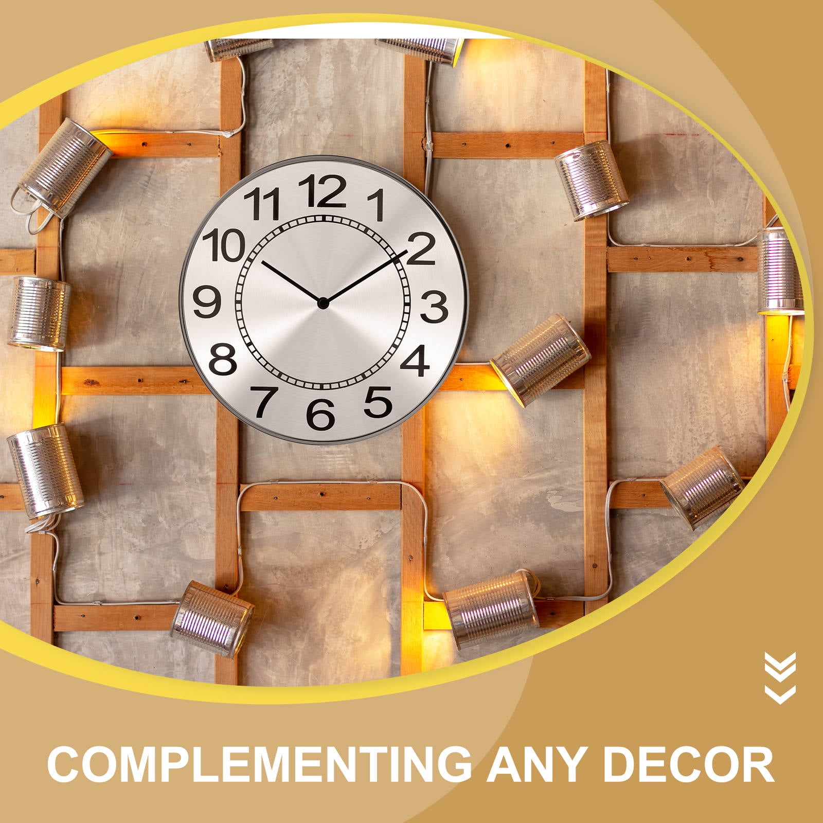 HOOWIFFY Aluminum Clock Face Replacement Dial for Wall Clocks, 1 Set and Easy to Install - Image 3