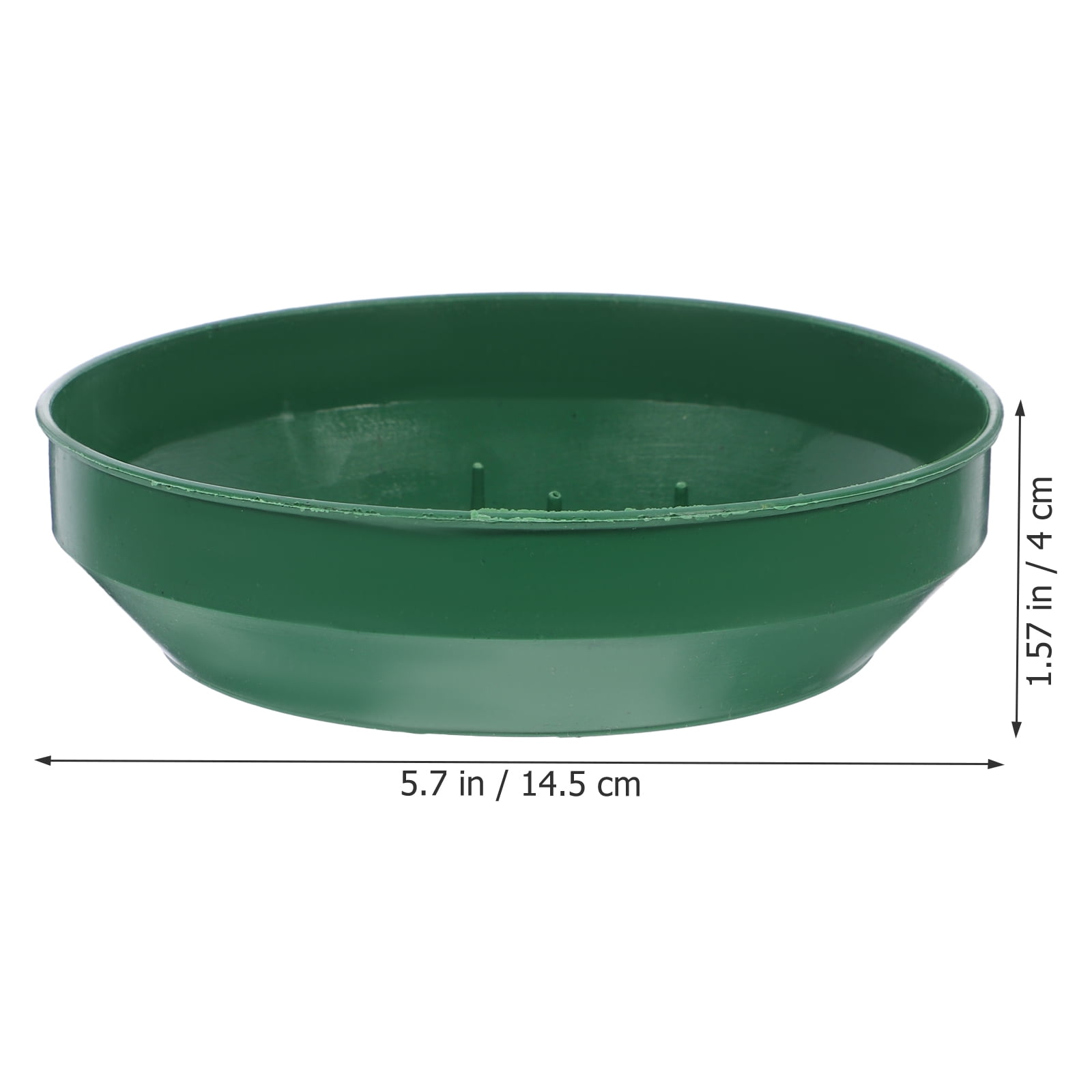 HOOWIFFY Green Plastic Flower Arrangement Plates 5.7 x 5.7 x 1.6 Inches Floral Craft Supplies for Decorations - Image 2