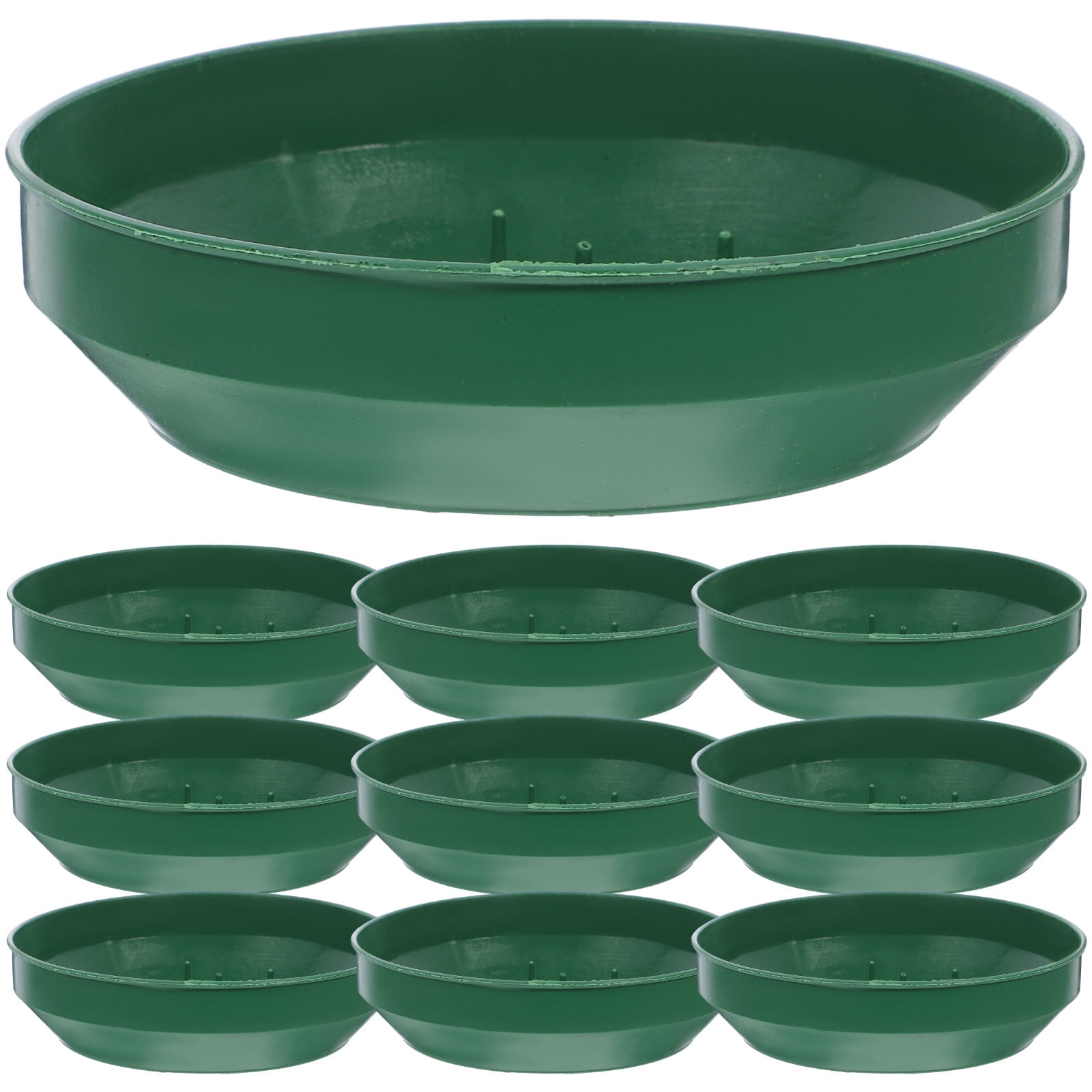 HOOWIFFY Green Plastic Flower Arrangement Plates 5.7 x 5.7 x 1.6 Inches Floral Craft Supplies for Decorations - Image 6