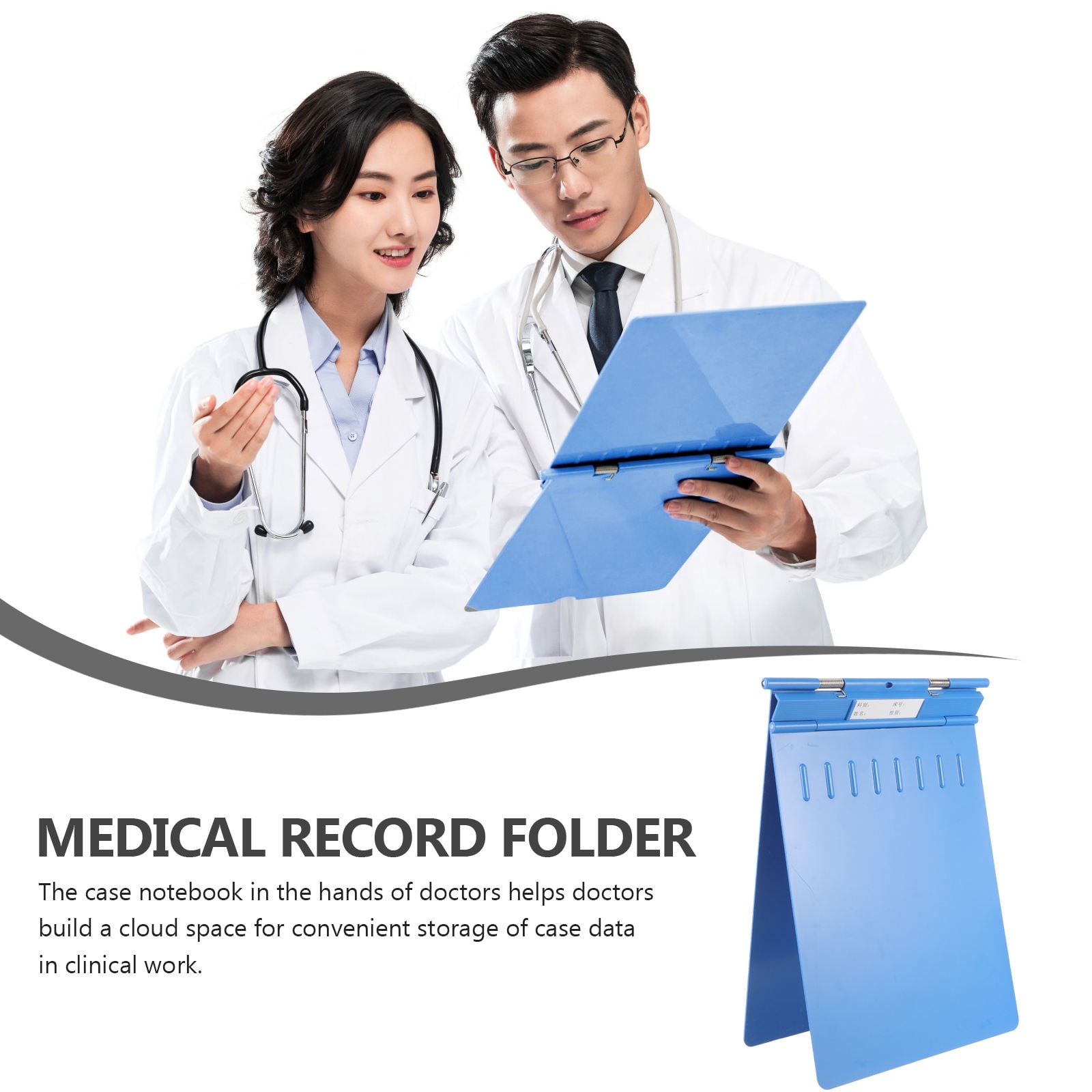 SKISUNO Medical Document Folder 1 Set Rectangular File Folder for Hospital Use Medical Record Organizer 11.8x9.6in - Image 2