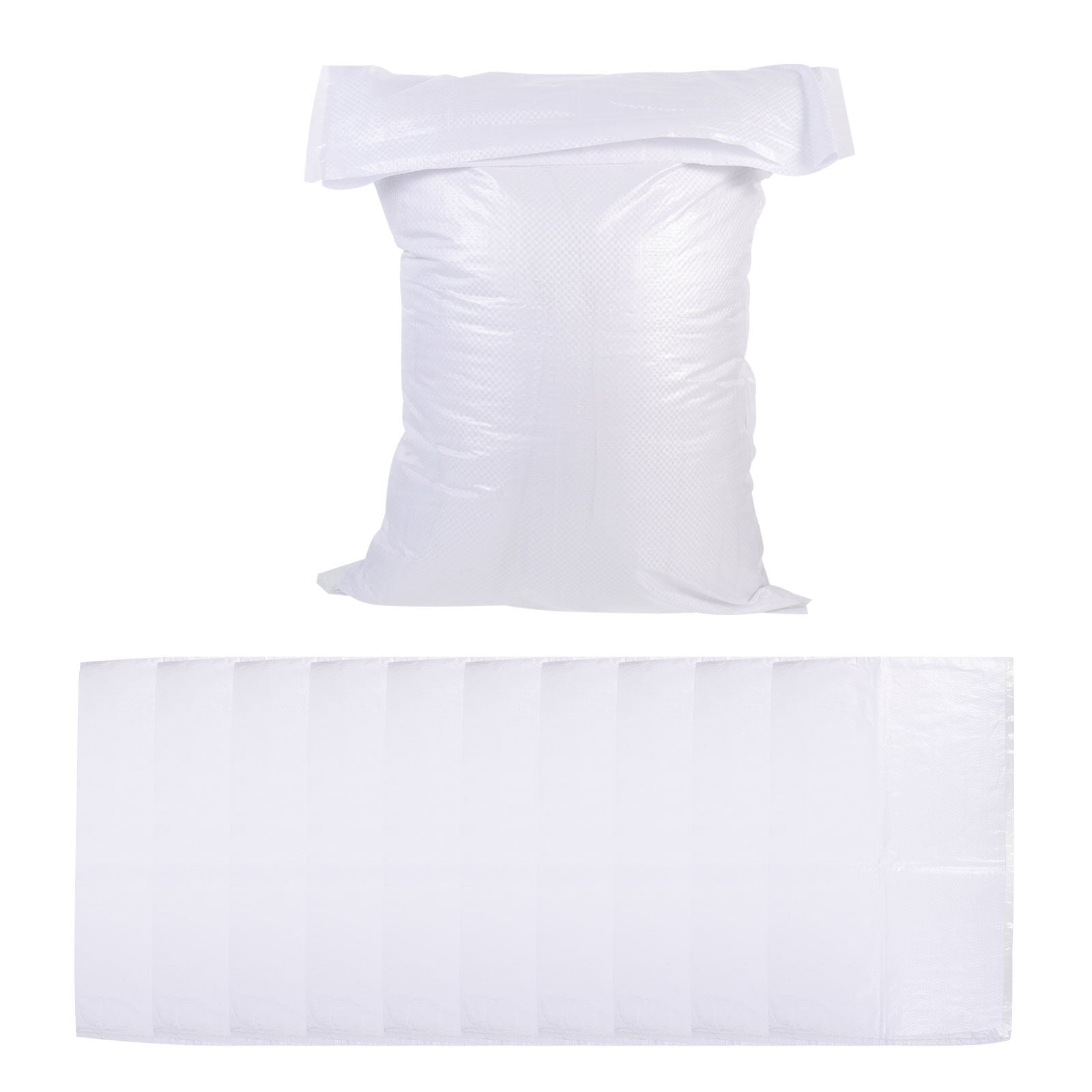 HOOWIFFY White PP Woven Sandbags for Flood , Home, Garage, Yard, and Outdoor Use - Image 7