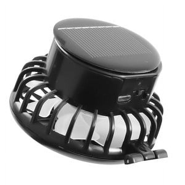 Darzheoy Solar Fan Hat Wide Brim Solar Fan Hat Outdoor Wide Brim Sun Hat with Solar Fan Fishing Hat, Removable & USB Charging Fan D-Black - Image 7