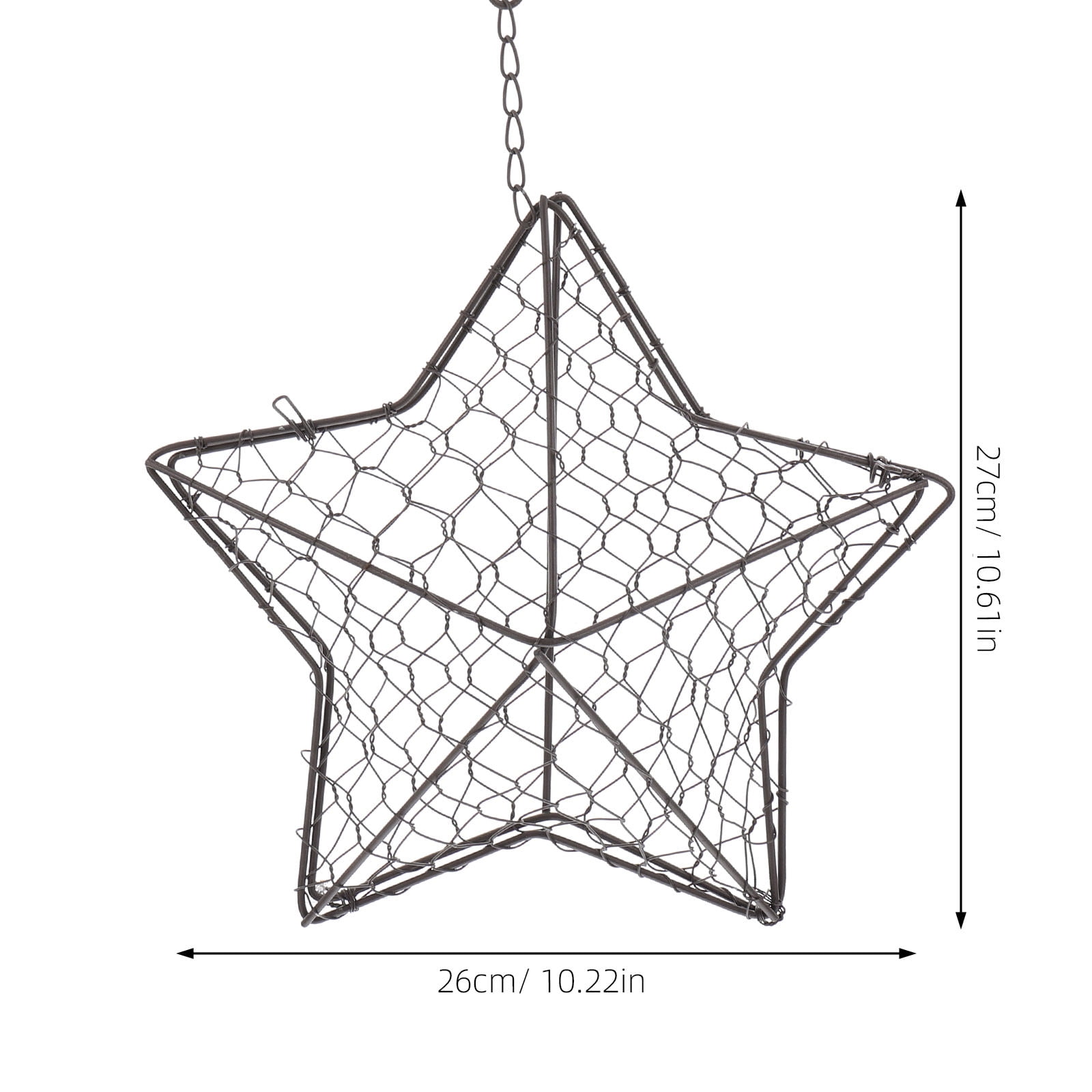 HOOWIFFY Iron Wire Wall Planter Hanging Basket Decorative Flower Pot Holder Space Saving for Indoor Outdoor Use 1 Pc - Image 5
