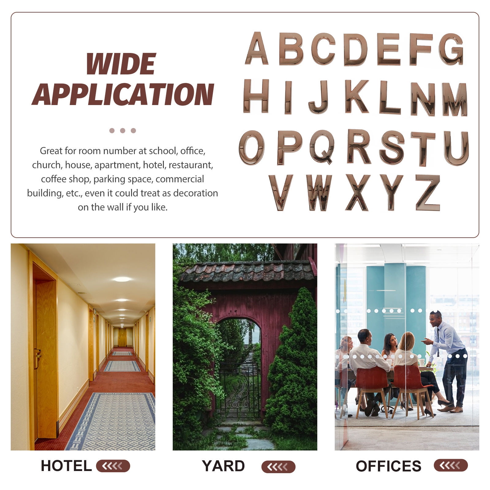 SKISUNO 26Pcs ABS Alphabet Letters For Outside Initials For Decor House Owners - Image 2