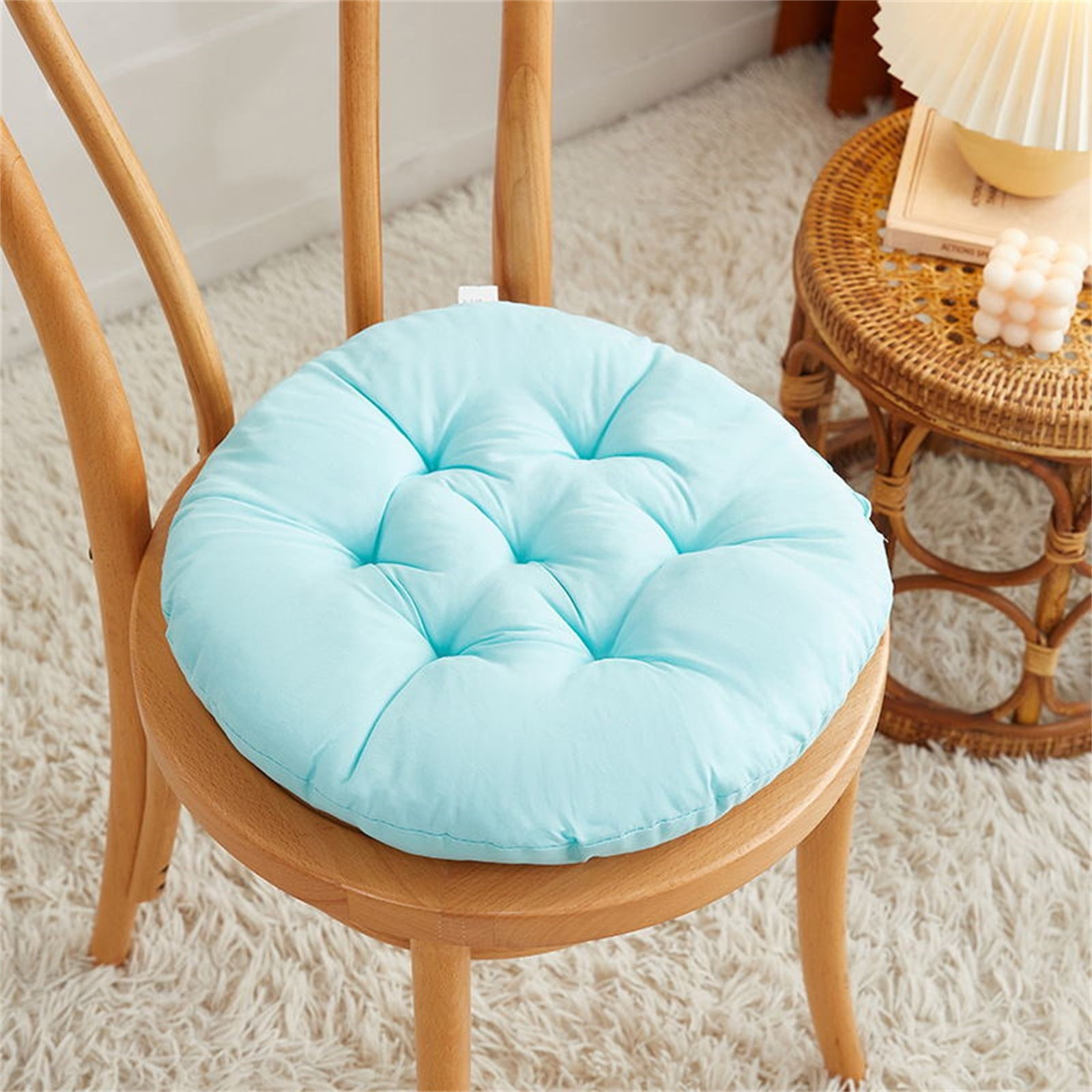 Darzheoy Round Seat Cushion Chair Pads for Kitchen Dining Chairs, Soft Comfort Chair Mat Pillow Cushions for Office Desk Living Room 16 Green - Image 1