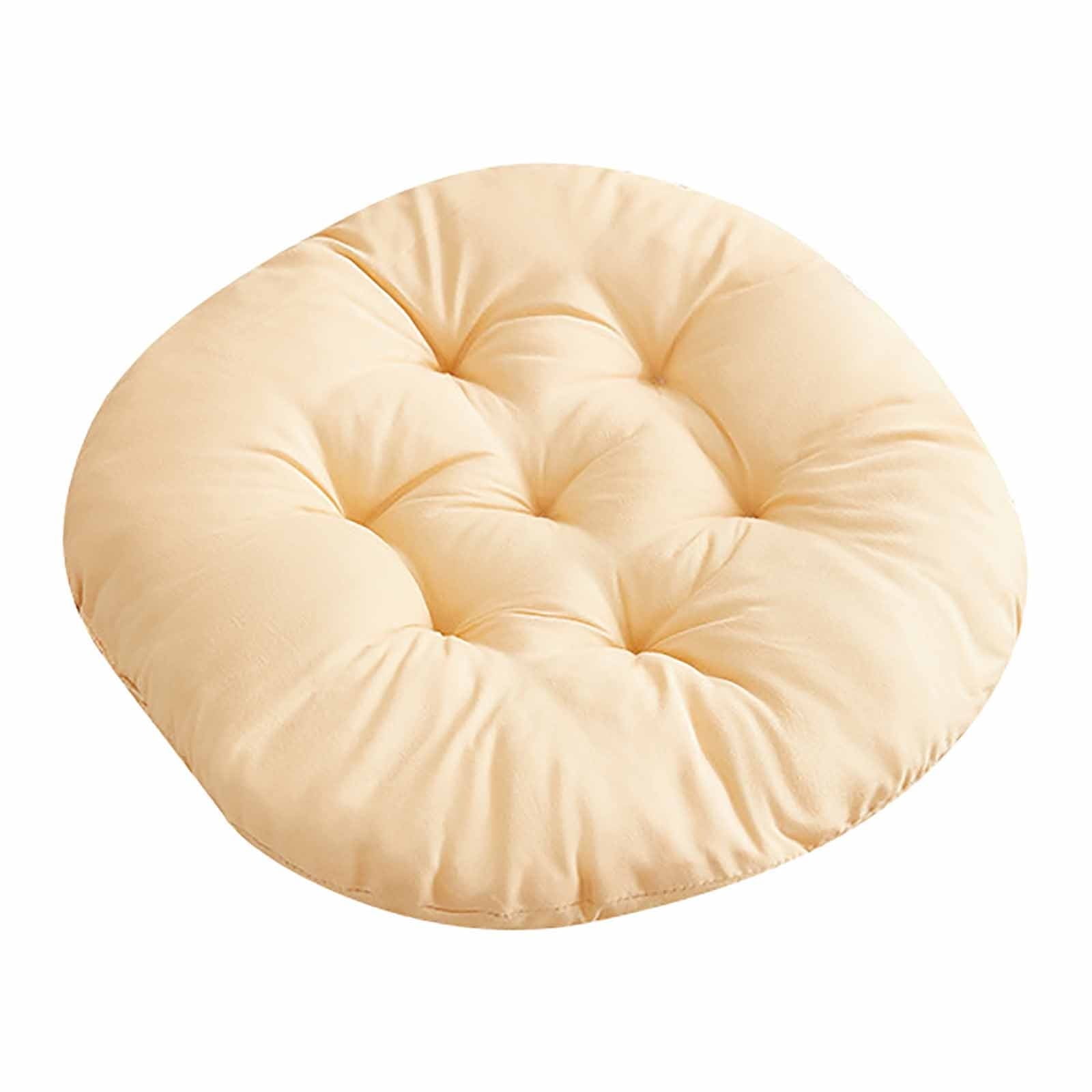 Darzheoy Round Seat Cushion Chair Pads for Kitchen Dining Chairs, Soft Comfort Chair Mat Pillow Cushions for Office Desk Living Room 16 Yellow - Image 2