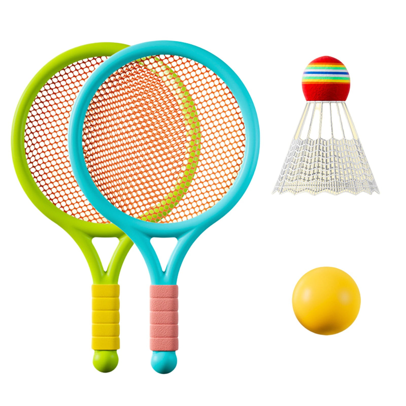 Chmadoxn Kids Badminton & Tennis Set - Racket Family Sports Gift with Balls， Lightweight Beginner Gear for Ages 6-12, Indoor/Outdoor Play Blue - Image 3