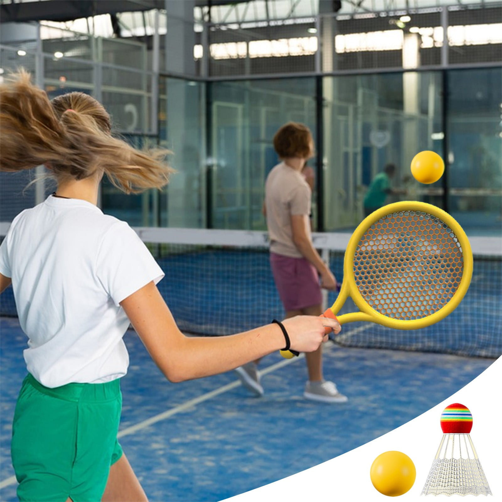 Chmadoxn Kids Badminton & Tennis Set - Racket Family Sports Gift with Balls， Lightweight Beginner Gear for Ages 6-12, Indoor/Outdoor Play Red - Image 5