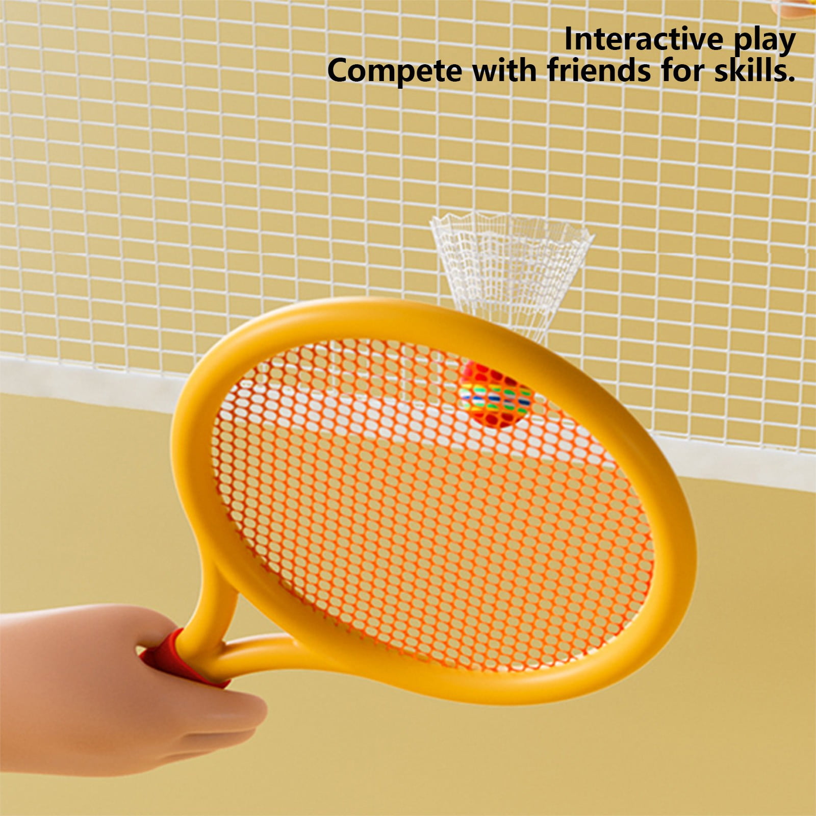 Chmadoxn Kids Badminton & Tennis Set - Racket Family Sports Gift with Balls， Lightweight Beginner Gear for Ages 6-12, Indoor/Outdoor Play Red 1 - Image 8