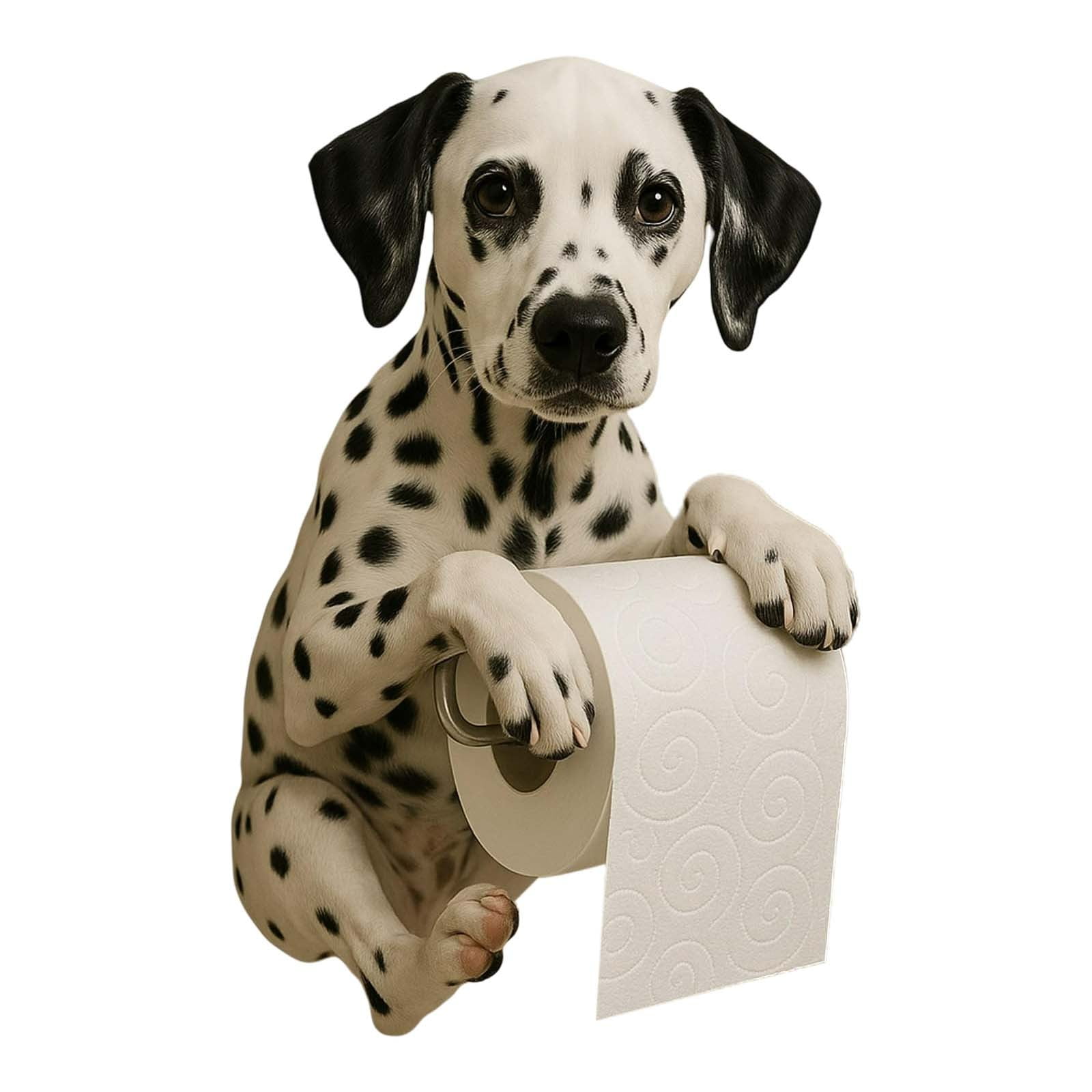 Darzheoy Dogs Toilet Roll Holder Series, 3D Resin Cute Dog Towel Rack, Wall Mouted Toilets Paper Storage Dispenser for Home Bathroom Kitchen A - Image 1