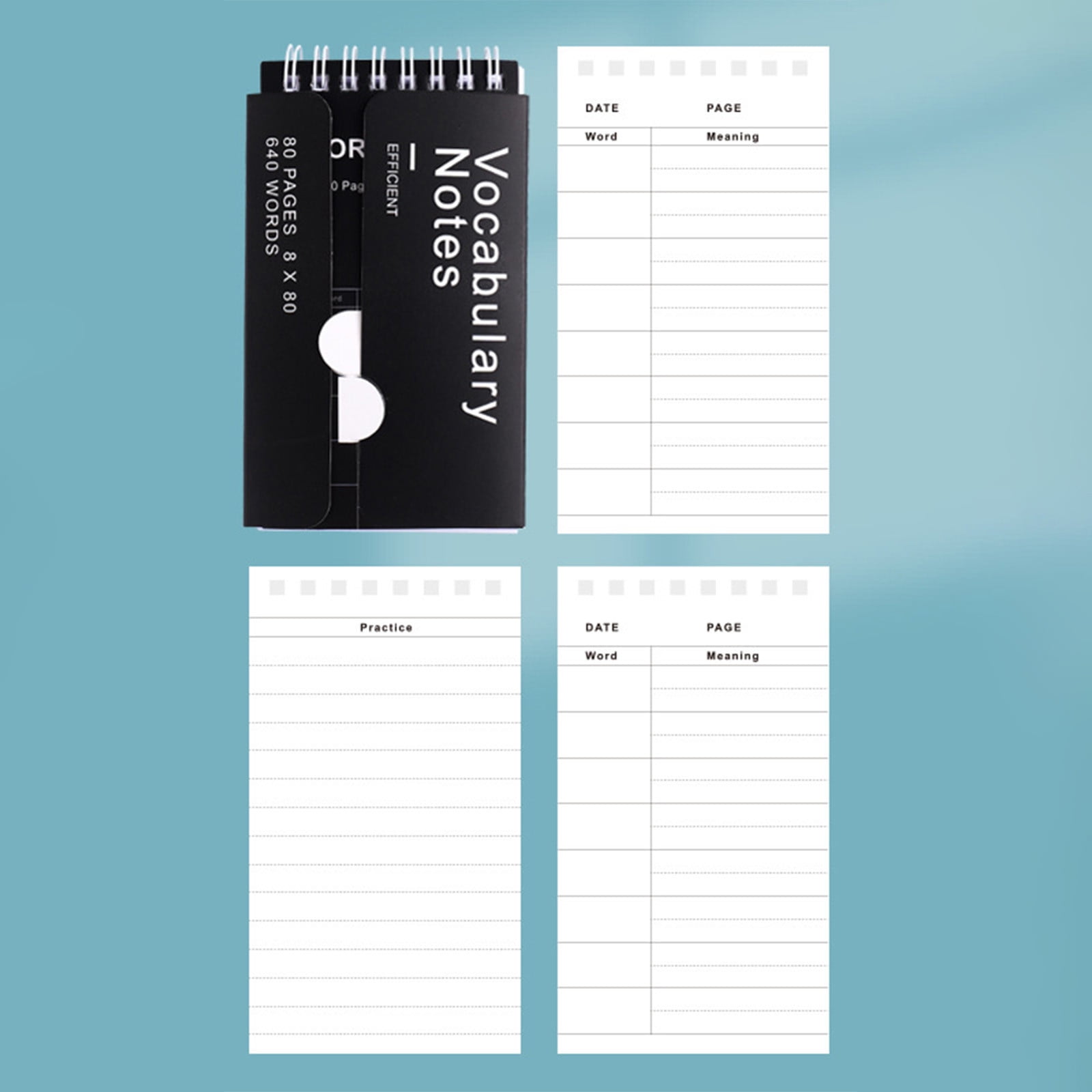 Kdkad Mini Spiral Memo Pads - Pocket-Sized Coil Notebook Set with Ring Binding for Vocabulary, Study Notes & Lists (3x5 inch Travel Notepads)\u200b\u200b 2.9×5.3 in Red - Image 7