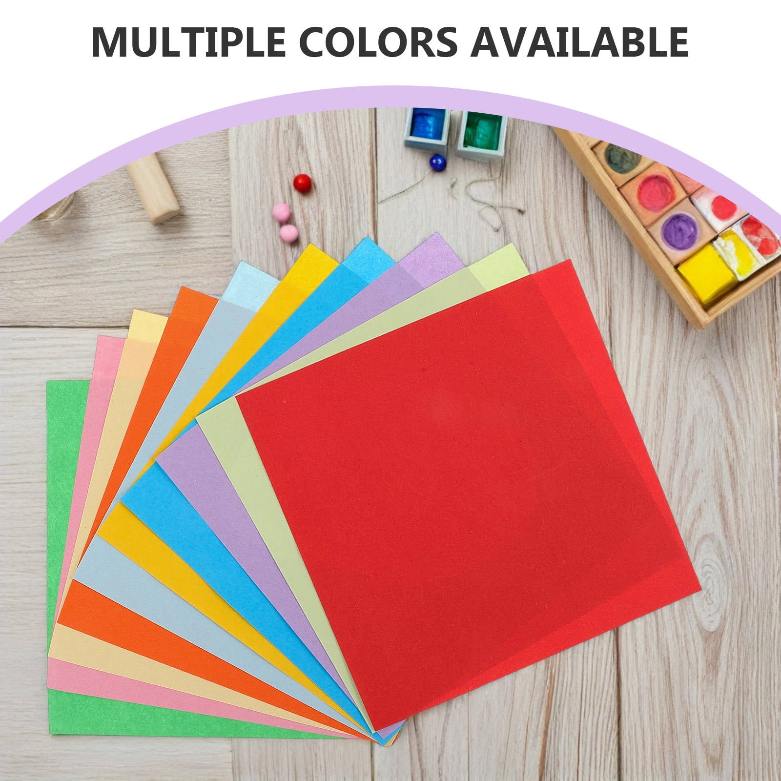 HOOWIFFY 100 Sheets Multicolor Origami Paper 20x20 cm for Kids, Office Crafts, Art Projects and Fun Activities - Image 3