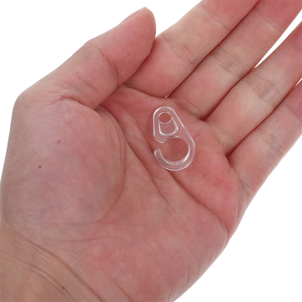 HOOWIFFY 30Pcs Curtain Hoops Transparent Plastic for Effortless Installation Home Decor - Image 1