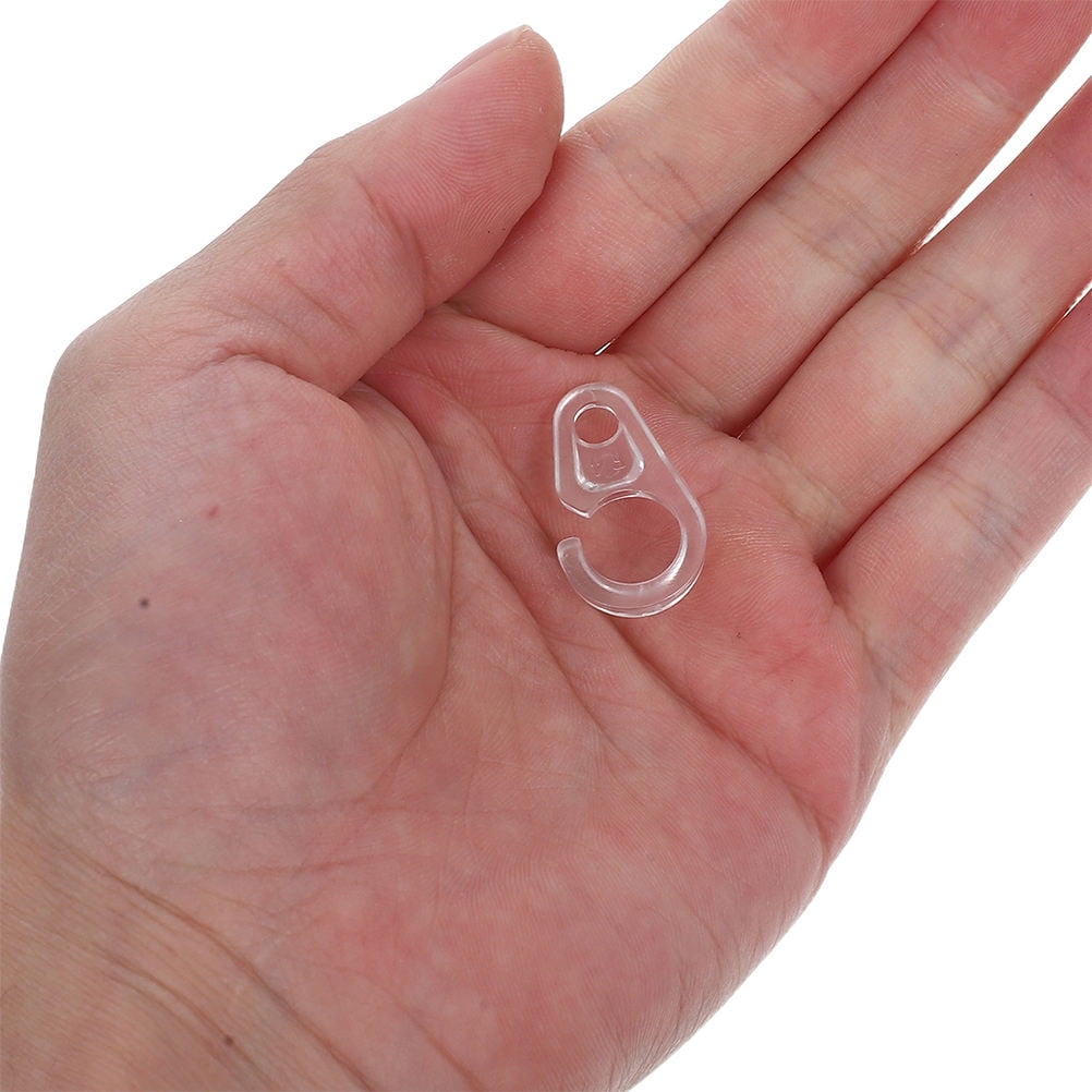 HOOWIFFY 30Pcs Curtain Hoops Transparent Plastic for Effortless Installation Home Decor - Image 5