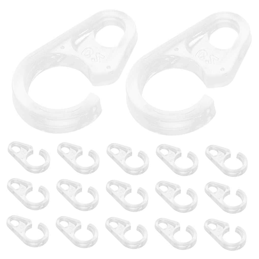 HOOWIFFY 30Pcs Curtain Hoops Transparent Plastic for Effortless Installation Home Decor - Image 7