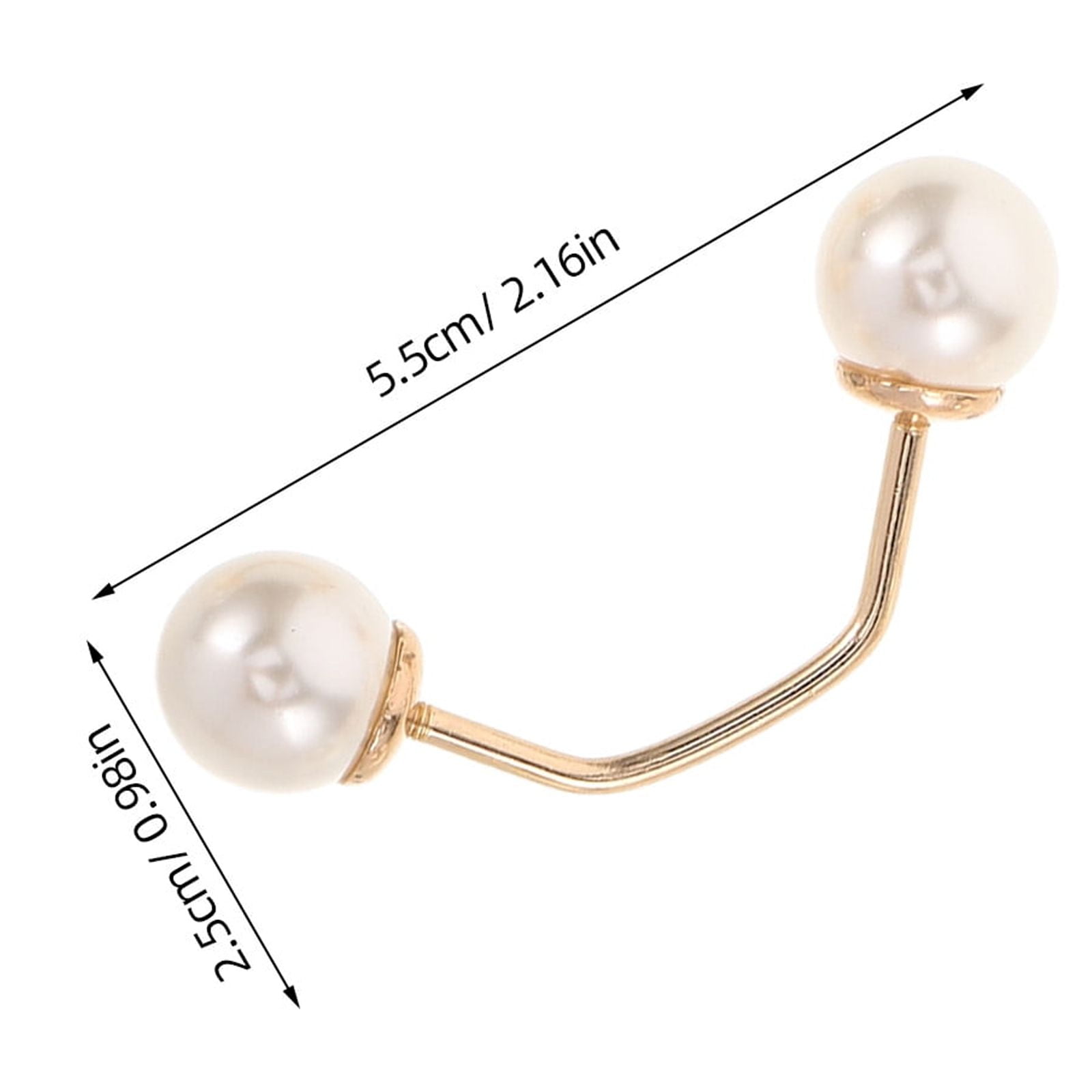 HOOWIFFY 5pcs No Sew Chest Brooch Set with Multi Artificial , Anti Exposure Decorative Pins for Women Shirts - Image 2