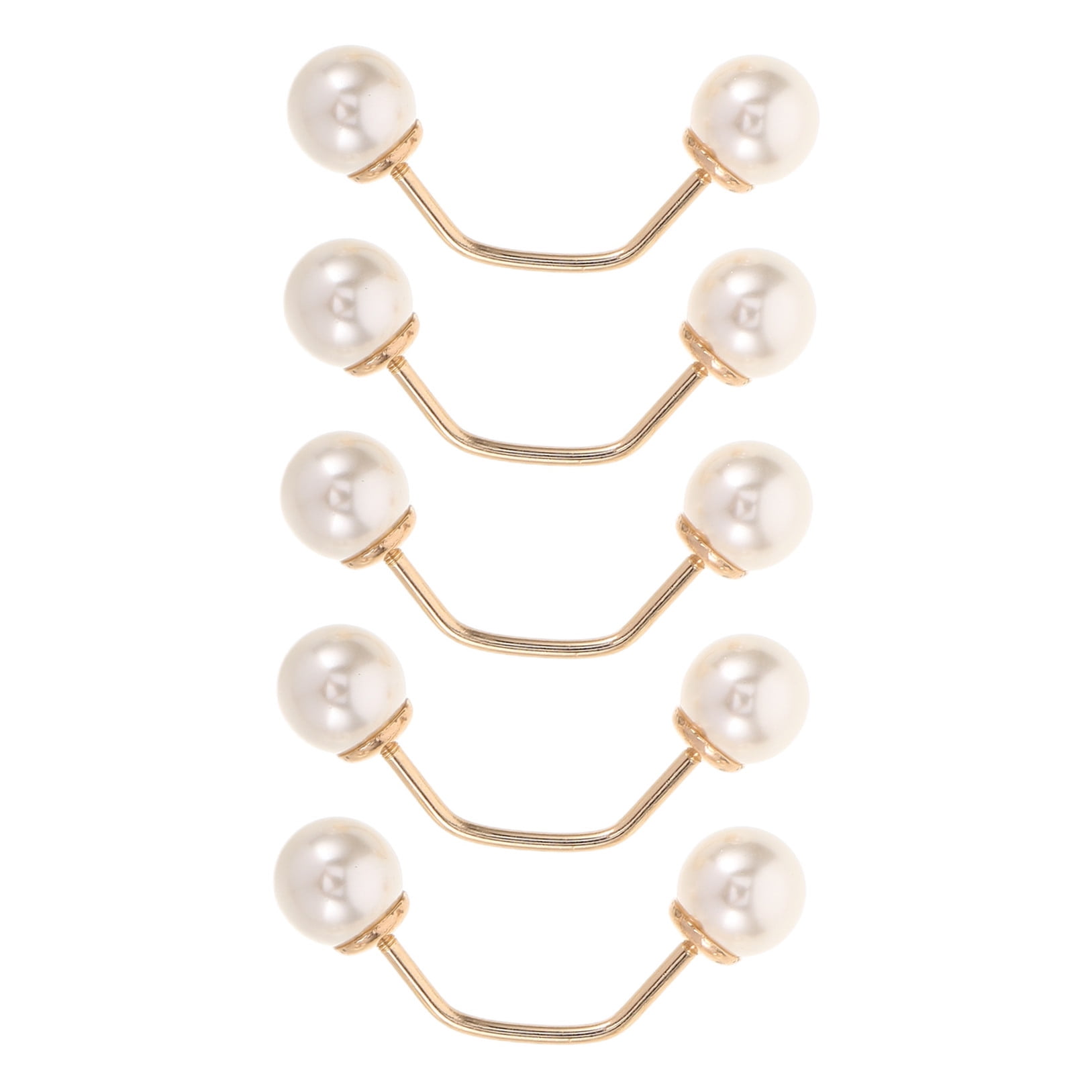 HOOWIFFY 5pcs No Sew Chest Brooch Set with Multi Artificial , Anti Exposure Decorative Pins for Women Shirts - Image 7