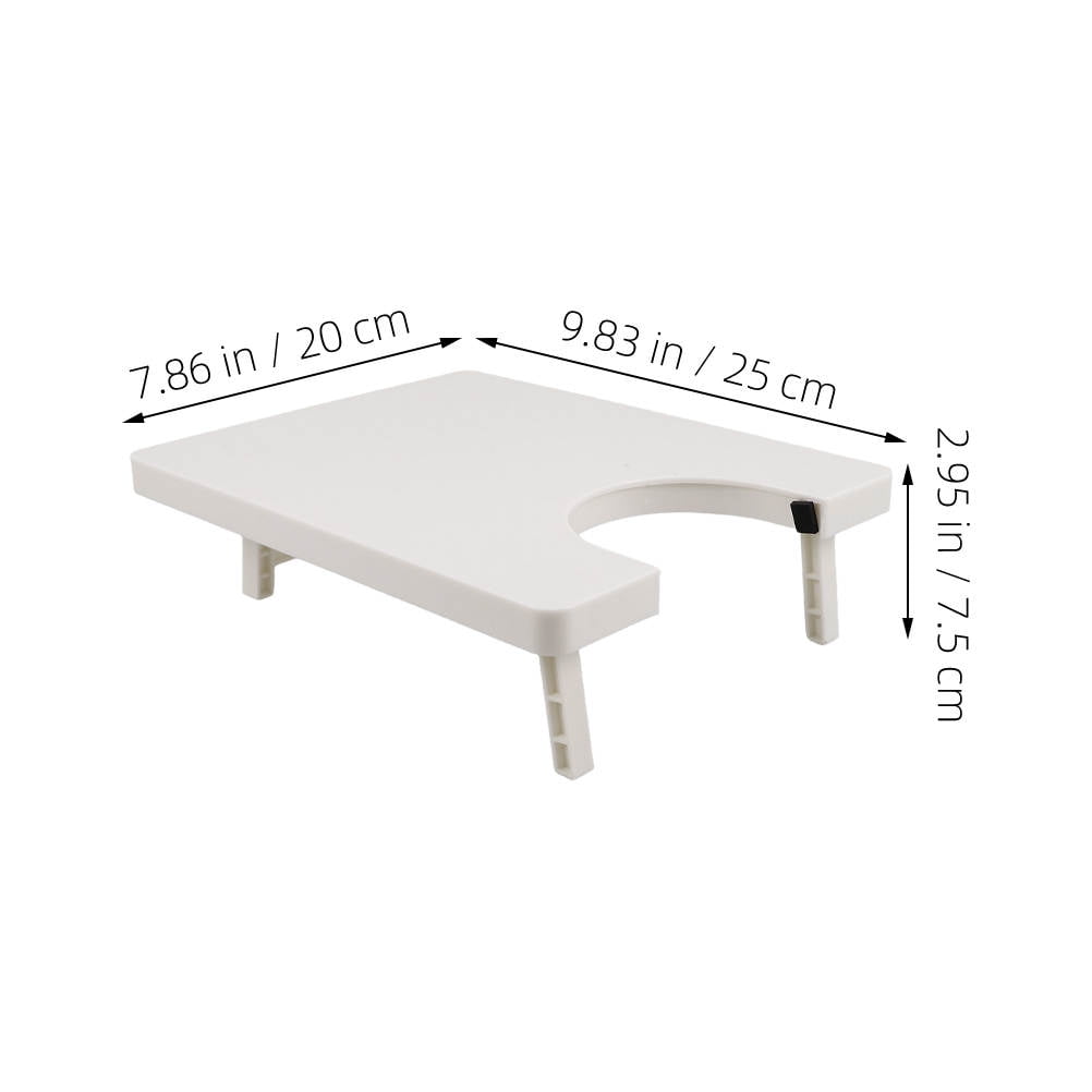 HOOWIFFY 2-Pack White Plastic Sewing Machine Extension Tables with Expanded Workspace for Crafting and Sewing Projects - Image 2