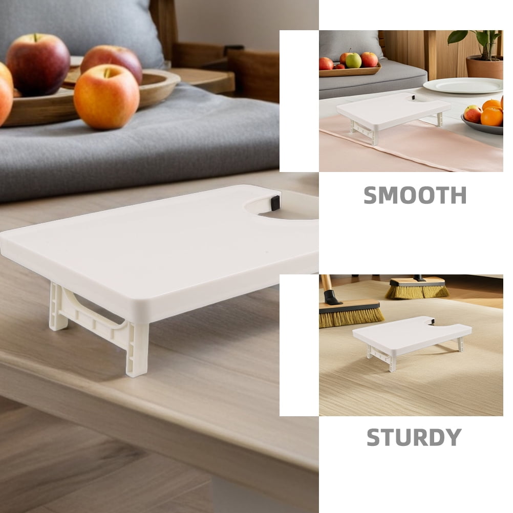 HOOWIFFY 2-Pack White Plastic Sewing Machine Extension Tables with Expanded Workspace for Crafting and Sewing Projects - Image 3