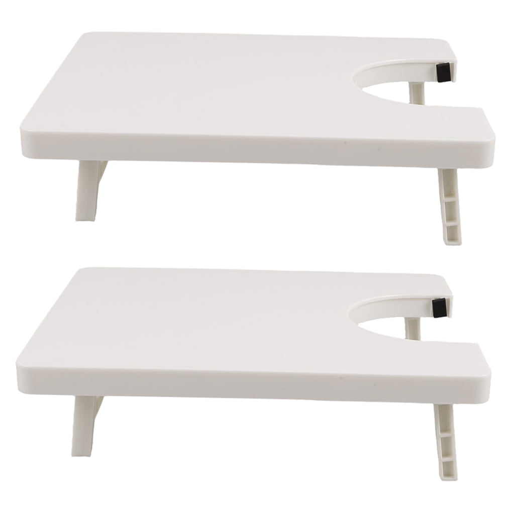 HOOWIFFY 2-Pack White Plastic Sewing Machine Extension Tables with Expanded Workspace for Crafting and Sewing Projects - Image 6