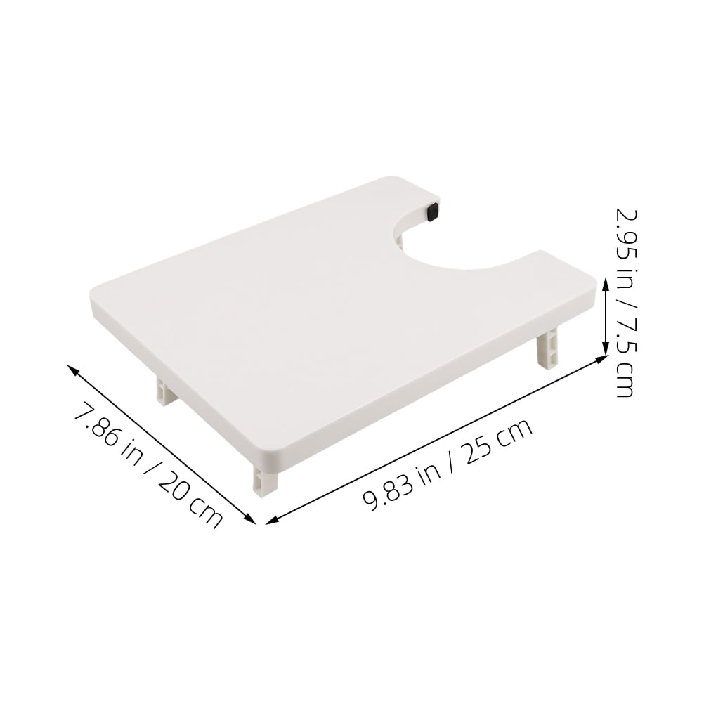 HOOWIFFY 2-Pack White Plastic Sewing Machine Extension Tables with Expanded Workspace for Crafting and Sewing Projects - Image 7
