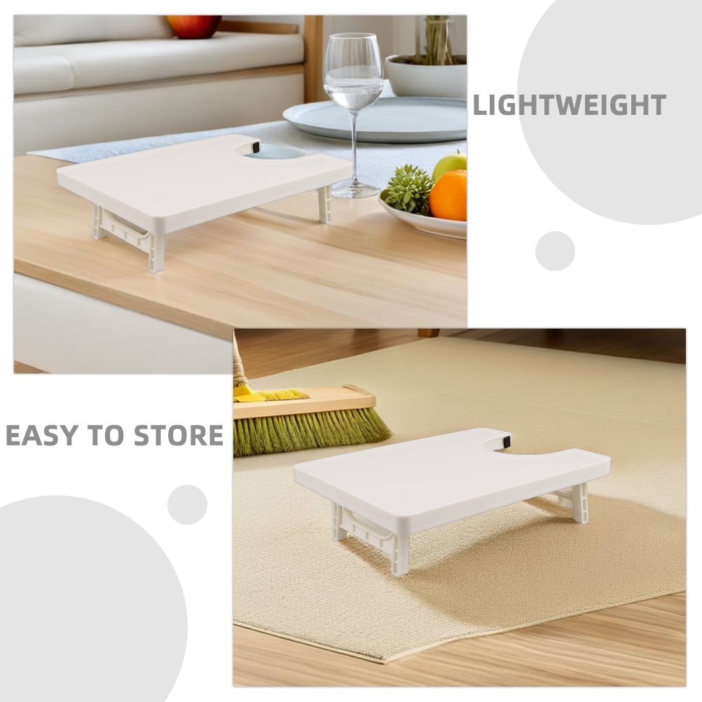 HOOWIFFY 2-Pack White Plastic Sewing Machine Extension Tables with Expanded Workspace for Crafting and Sewing Projects - Image 8