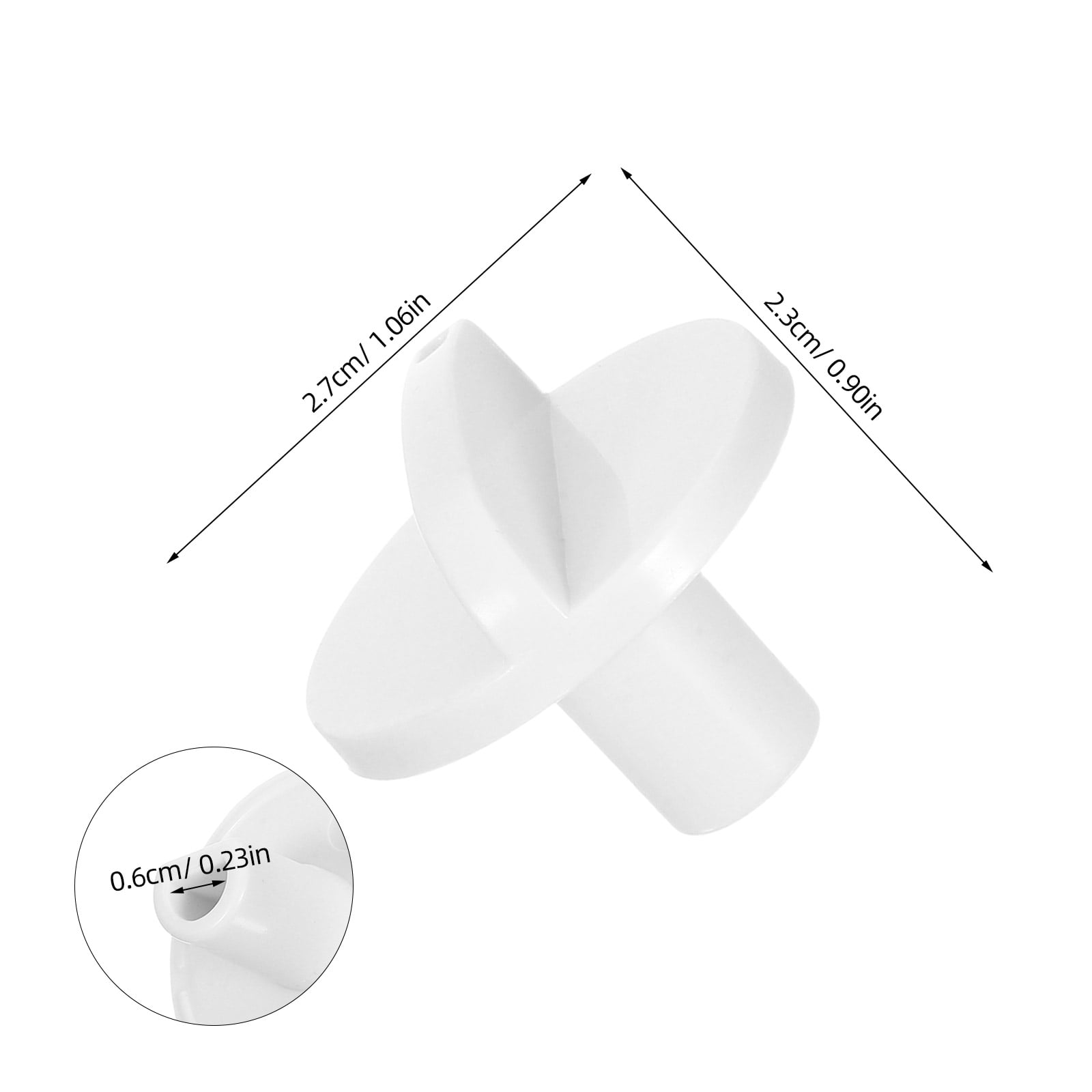 HOOWIFFY Appliance Temperature Knob Thermostat Control Knob Plastic White 1Pcs for Display Cabinet - Image 2