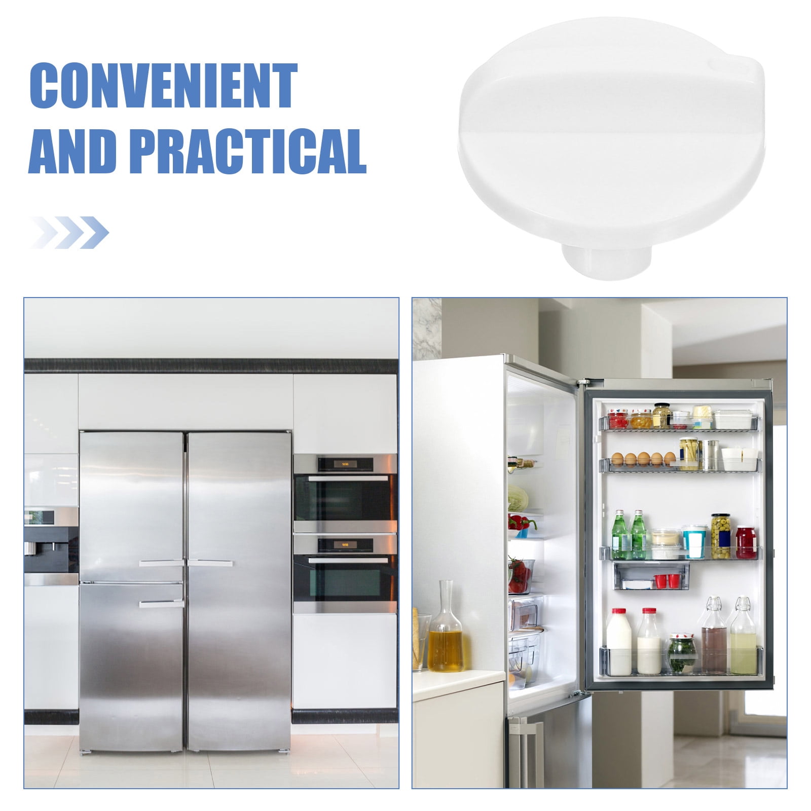 HOOWIFFY Appliance Temperature Knob Thermostat Control Knob Plastic White 1Pcs for Display Cabinet - Image 3