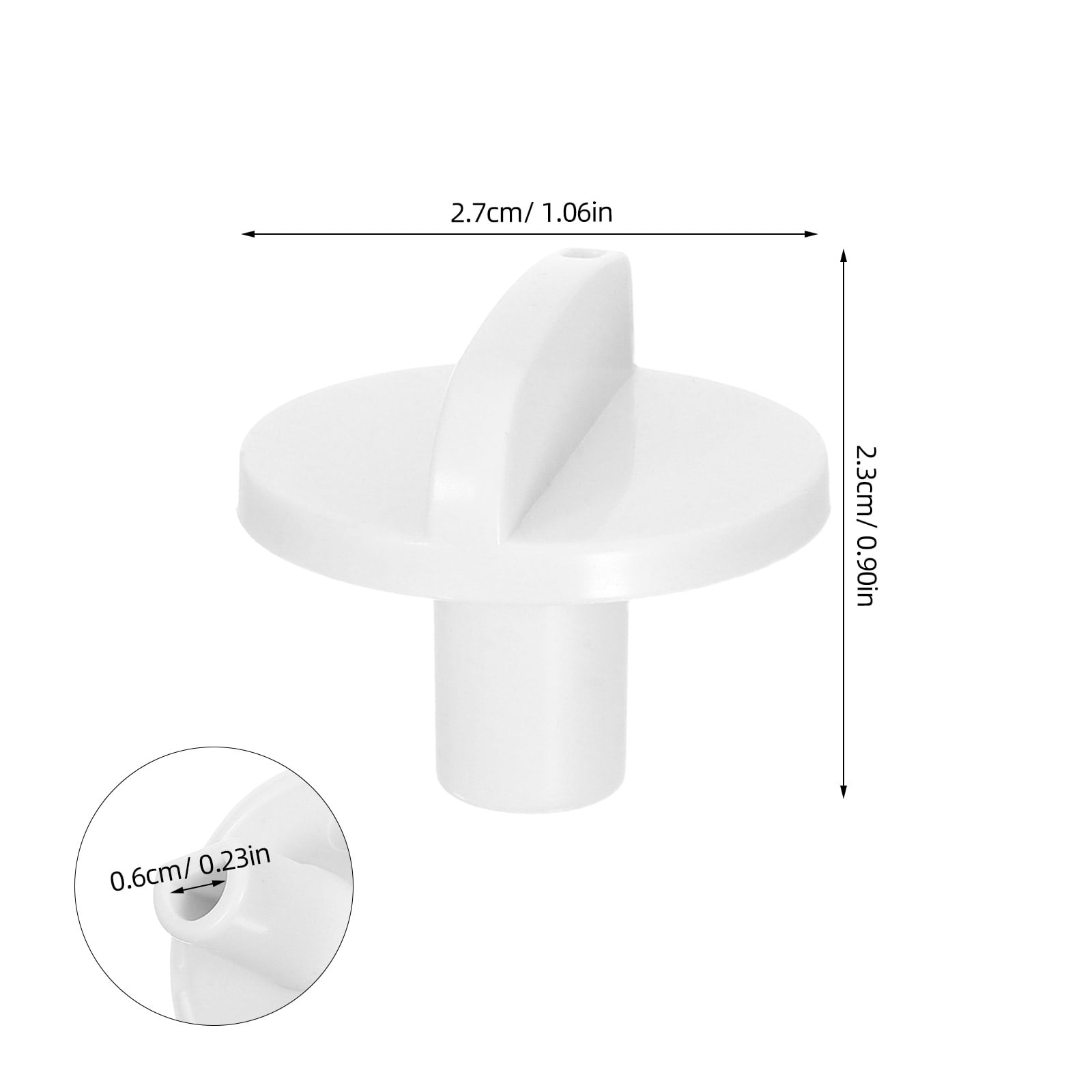 HOOWIFFY Appliance Temperature Knob Thermostat Control Knob Plastic White 1Pcs for Display Cabinet - Image 8