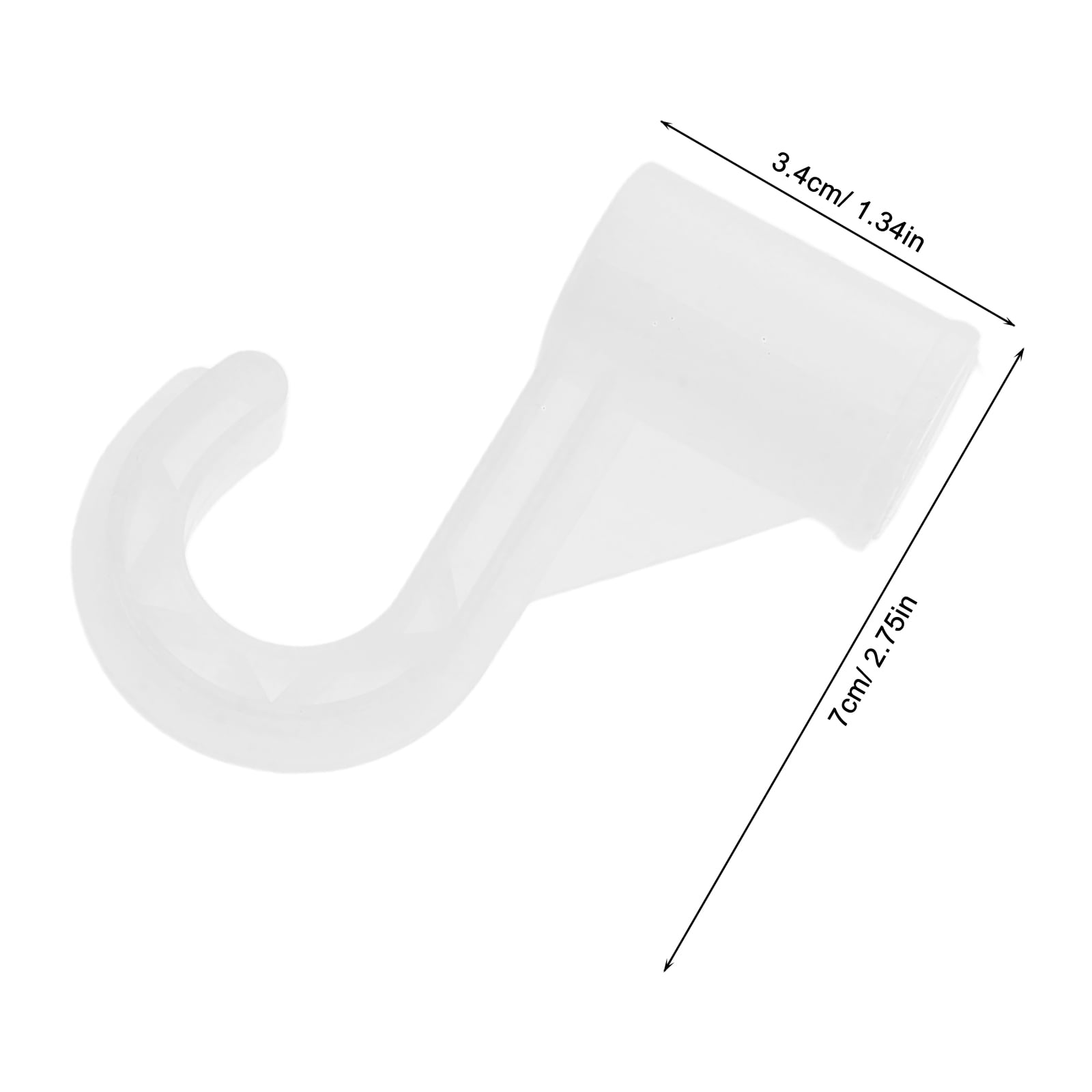 HOOWIFFY Wardrobe Accessories Closet Pole Bracket Hooks, , Easy Install, Space Saving, Closet Organizer Hardware - Image 2
