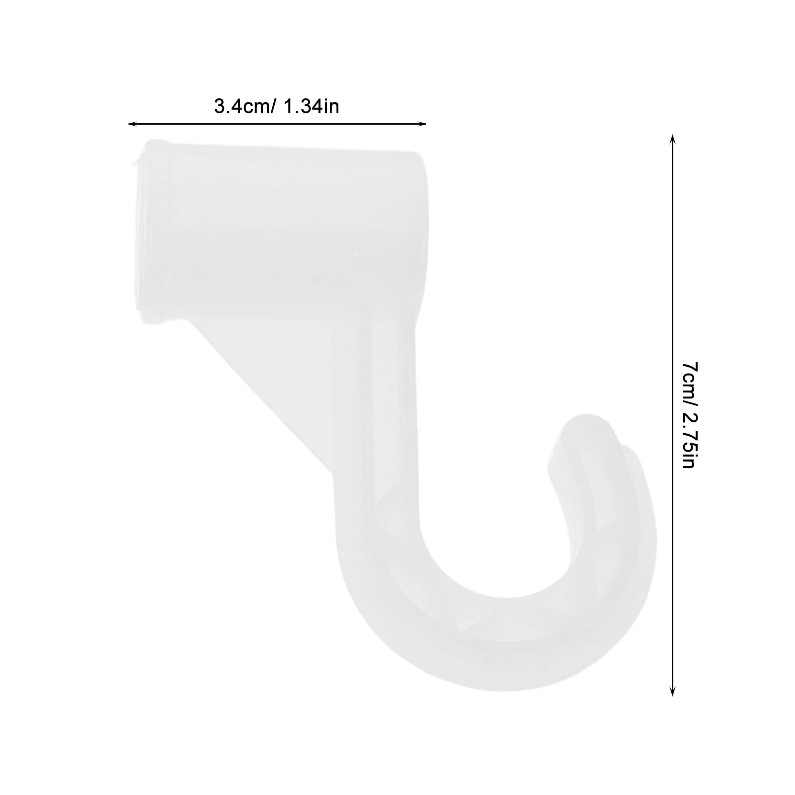 HOOWIFFY Wardrobe Accessories Closet Pole Bracket Hooks, , Easy Install, Space Saving, Closet Organizer Hardware - Image 8